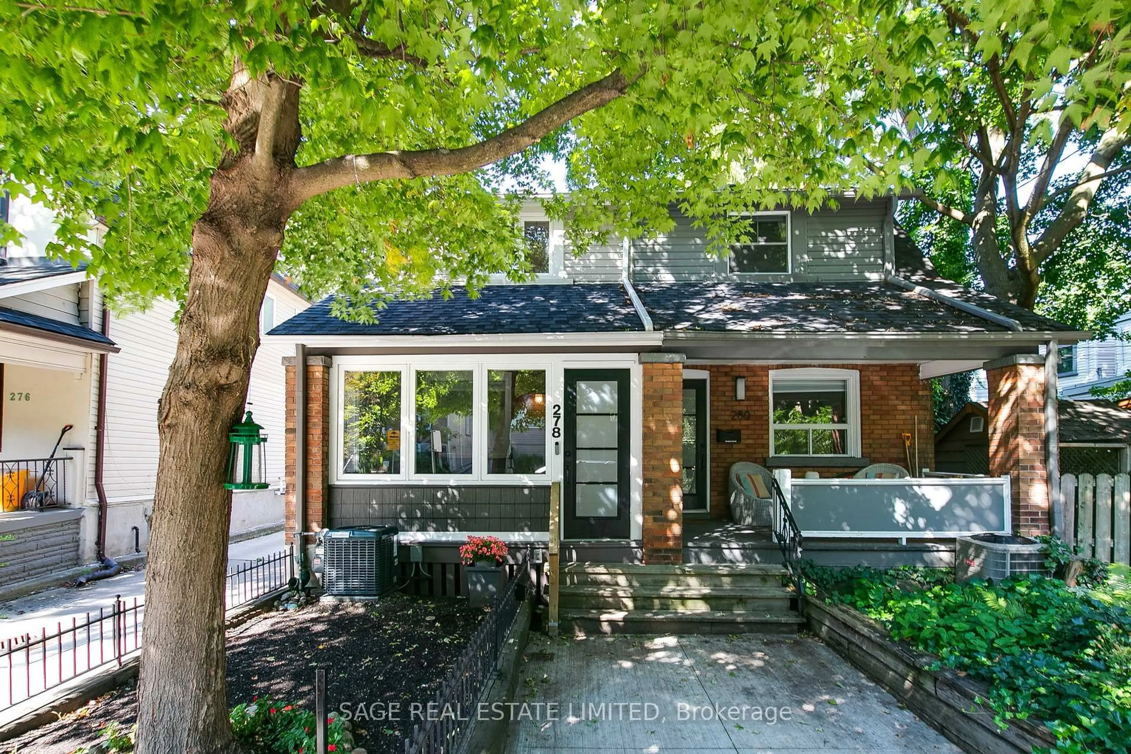 Home with brick exterior material, street for 278 Hastings Ave, Toronto Ontario M4L 2M1