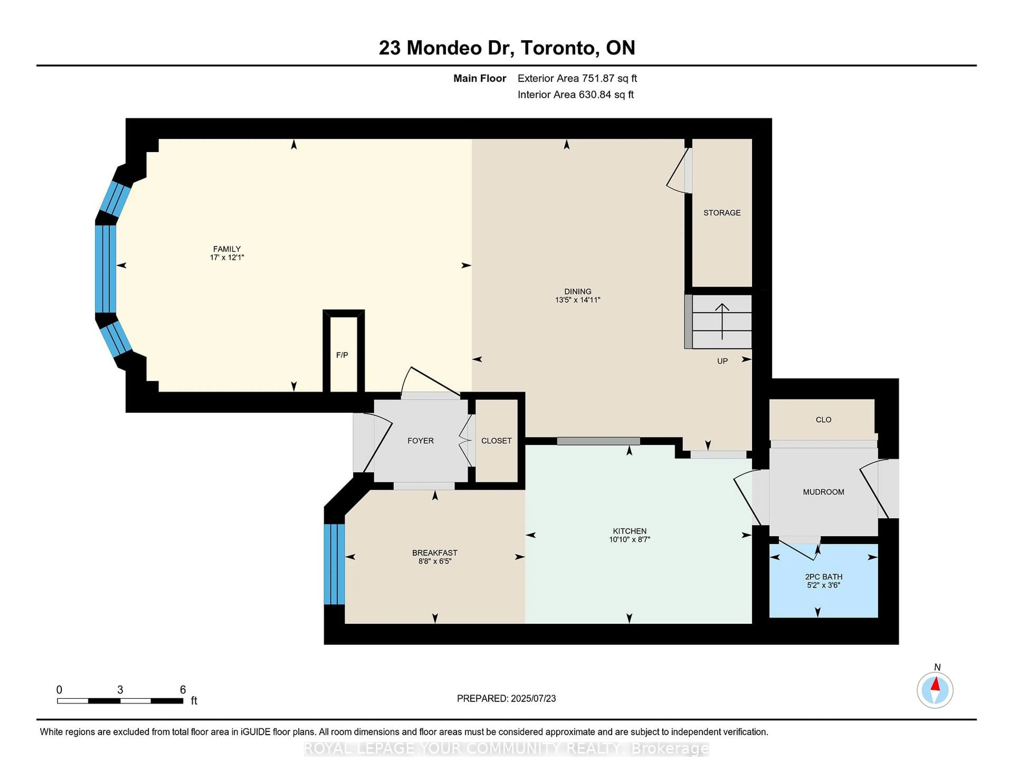 Floor plan for 23 Mondeo Dr, Toronto Ontario M1P 5B6