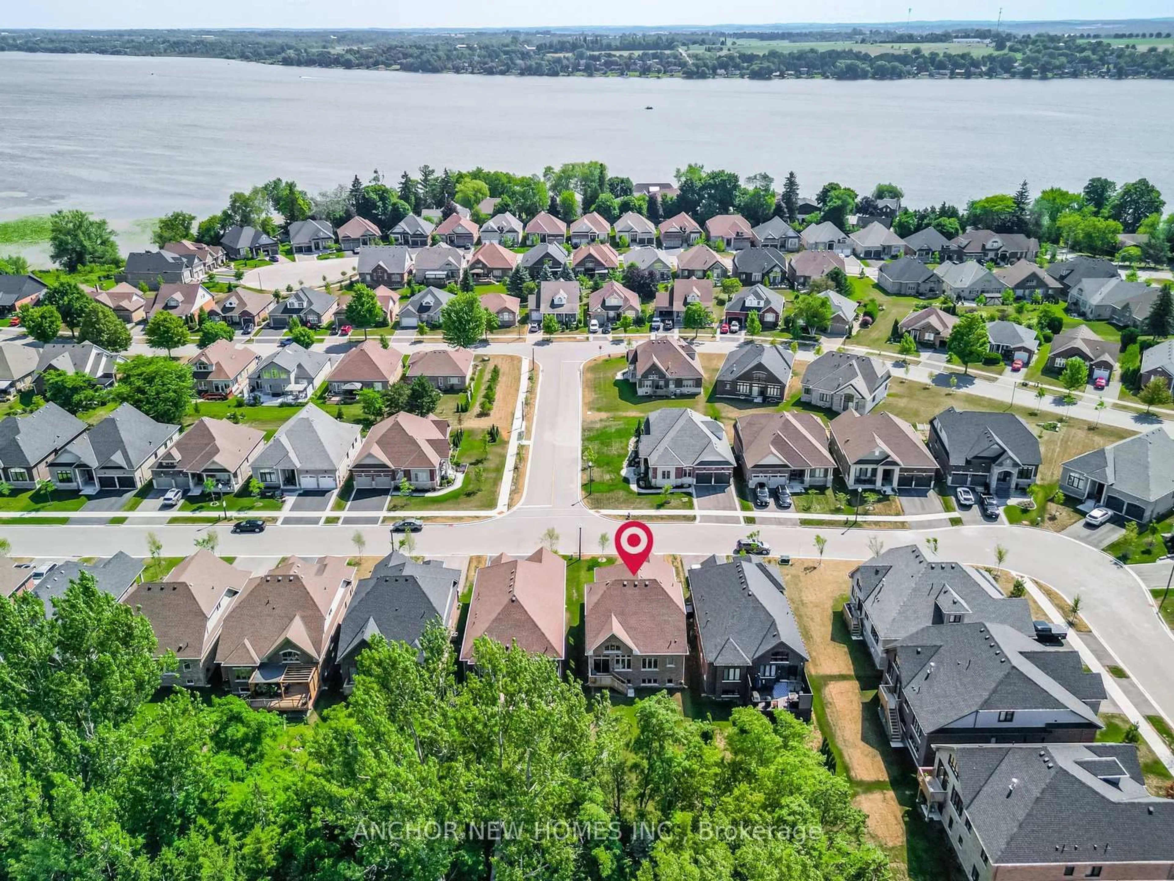 A pic from outside/outdoor area/front of a property/back of a property/a pic from drone, water/lake/river/ocean view for 62 Holtby Crt, Scugog Ontario L9L 0B4