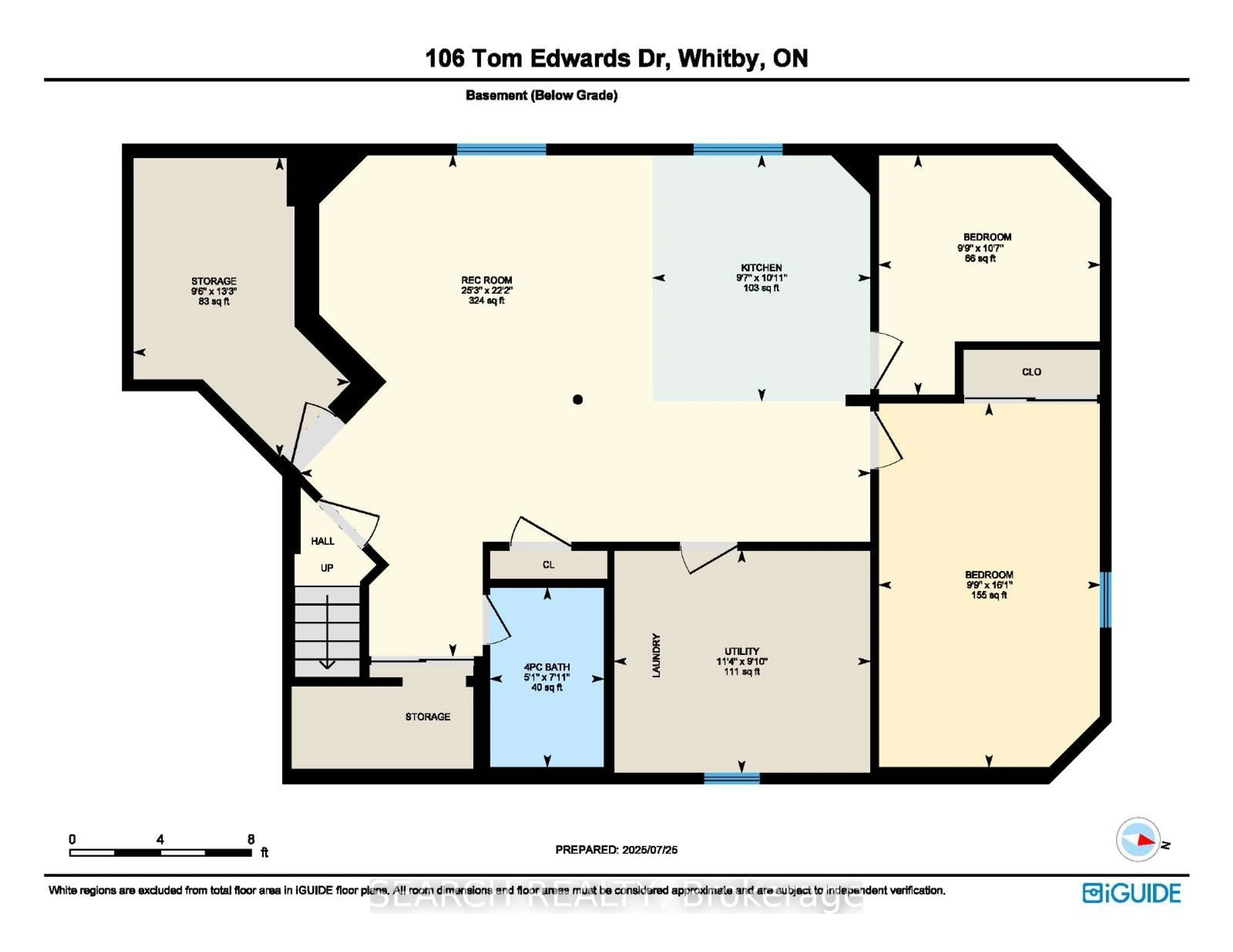 Floor plan for 106 Tom Edwards Dr, Whitby Ontario L1R 2S5