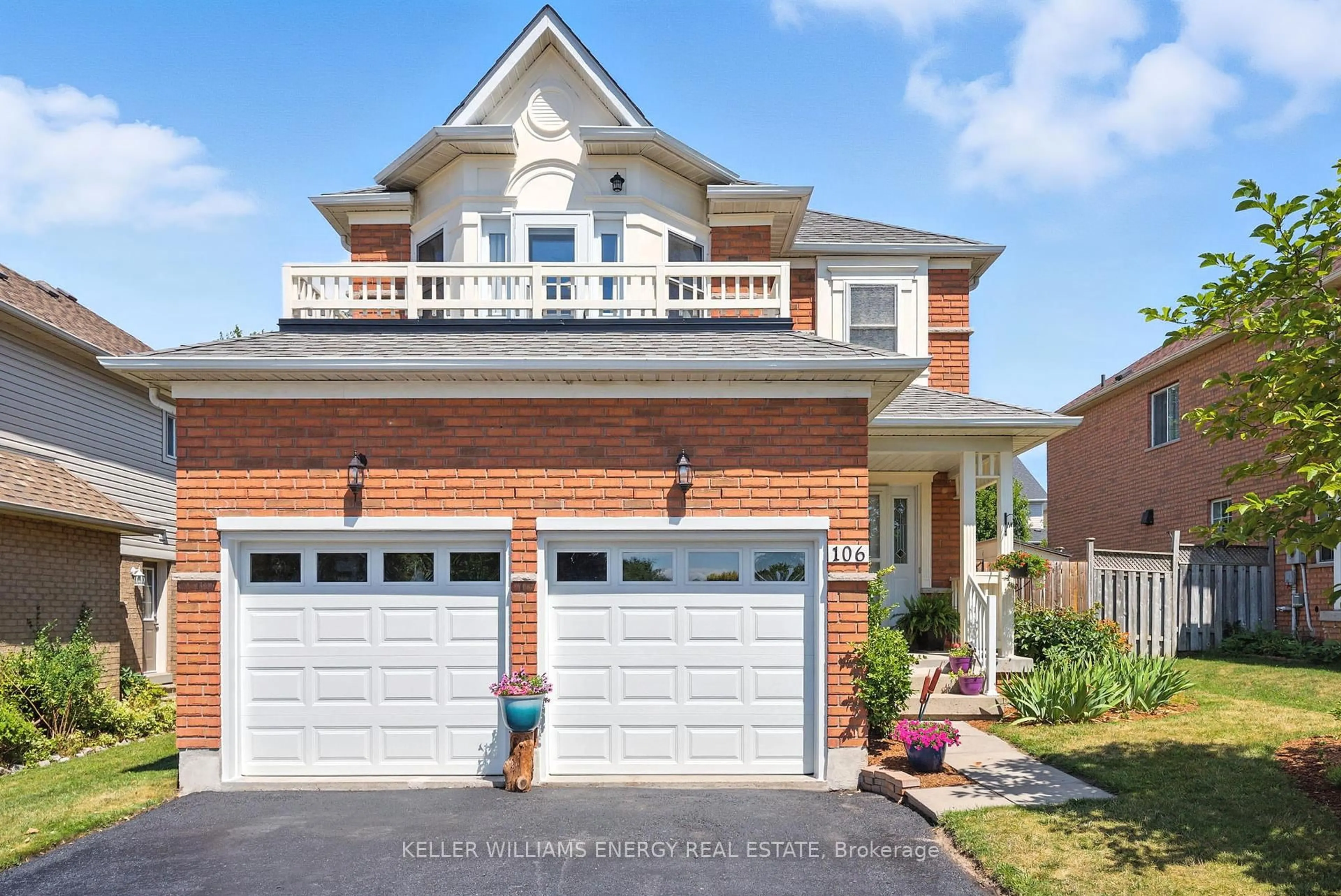 Home with brick exterior material, street for 106 Willowbrook Dr, Whitby Ontario L1R 2S8