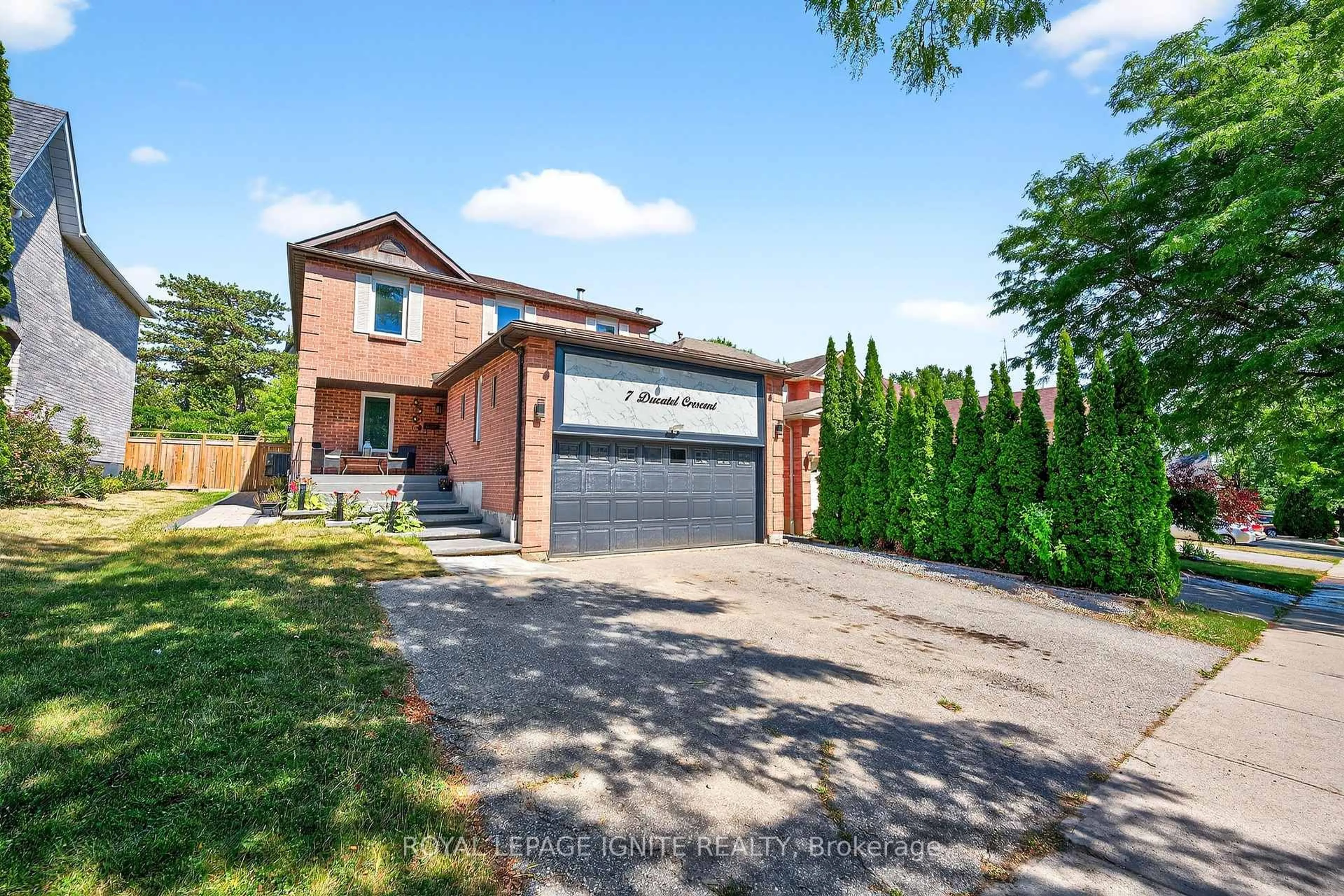 Home with brick exterior material, street for 7 Ducatel Cres, Ajax Ontario L1T 3B8