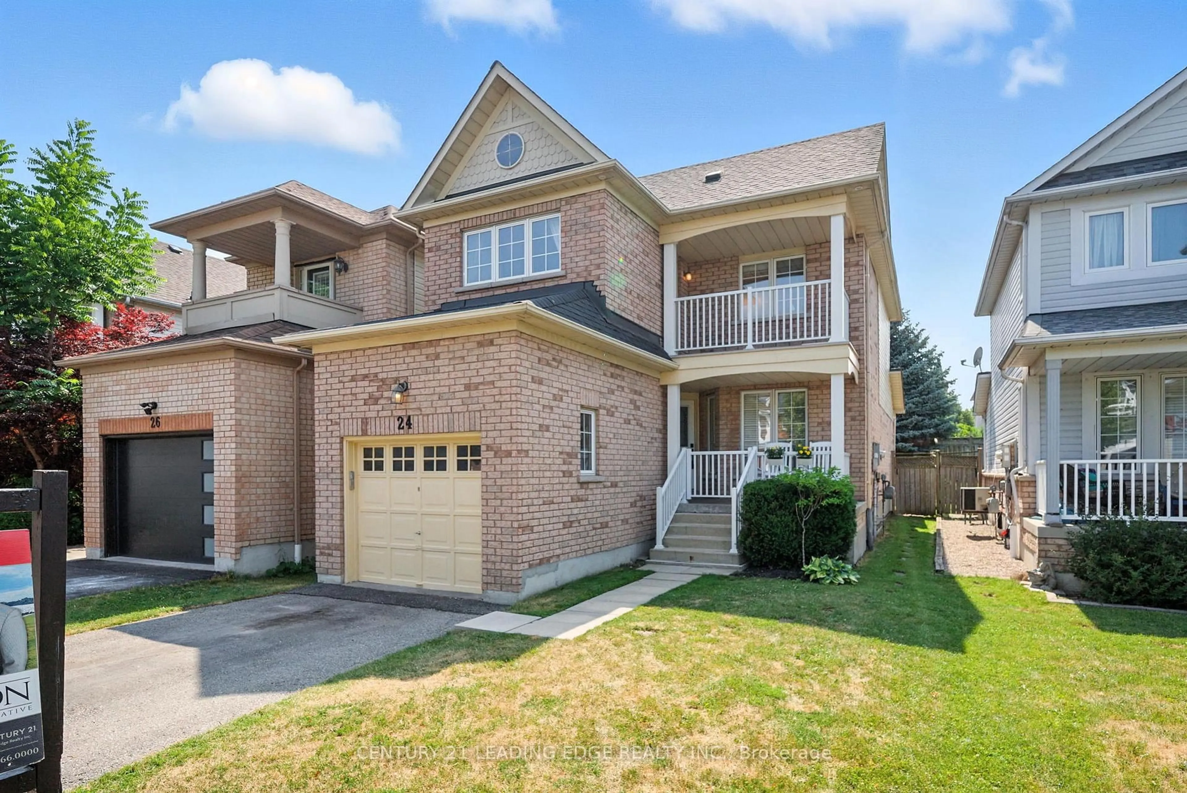Home with brick exterior material, street for 24 Steamer Dr, Whitby Ontario L1N 9X6