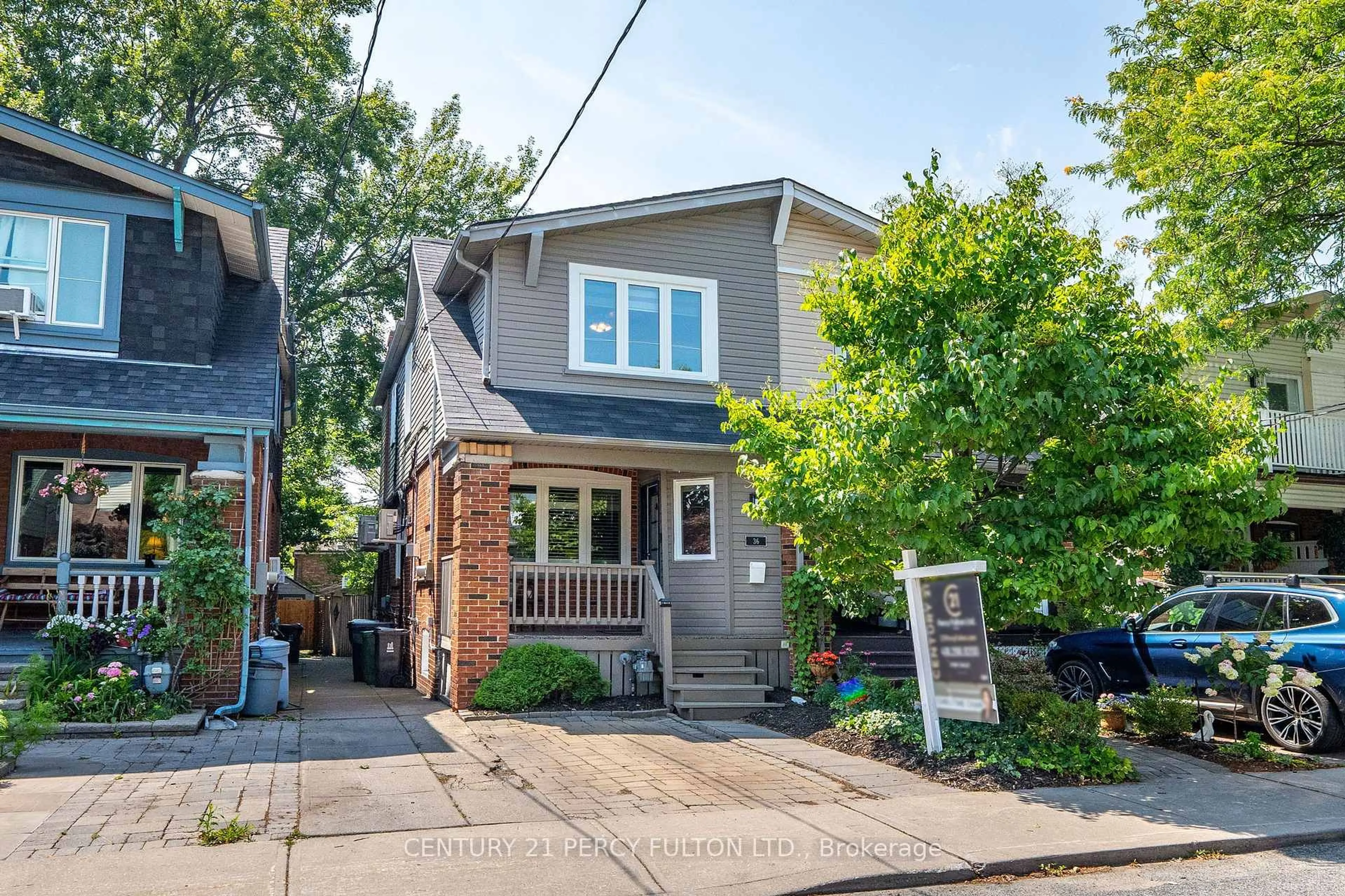Home with brick exterior material, street for 36 Marlow Ave, Toronto Ontario M4J 3T9