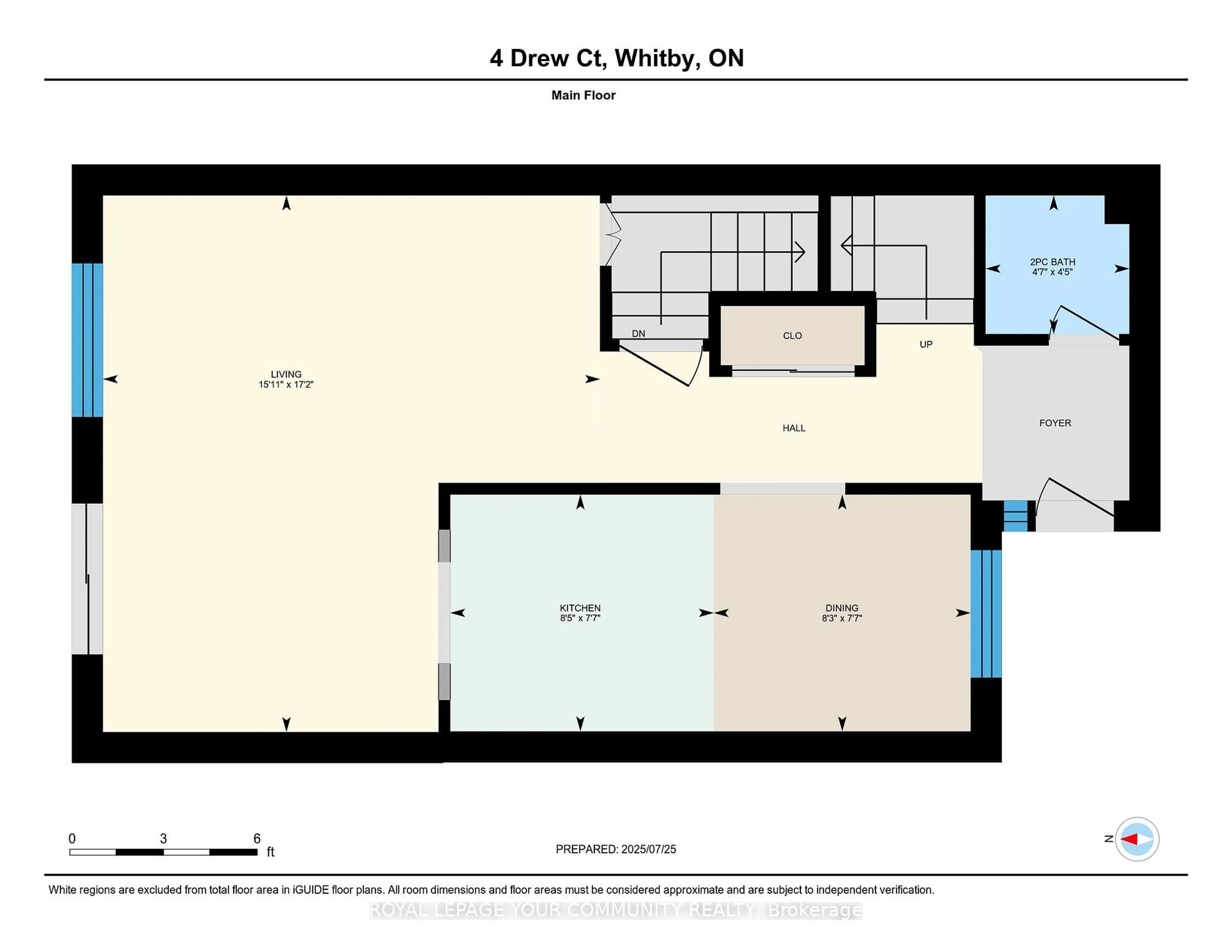 Floor plan for 4 Drew Crt, Whitby Ontario L1N 8X7