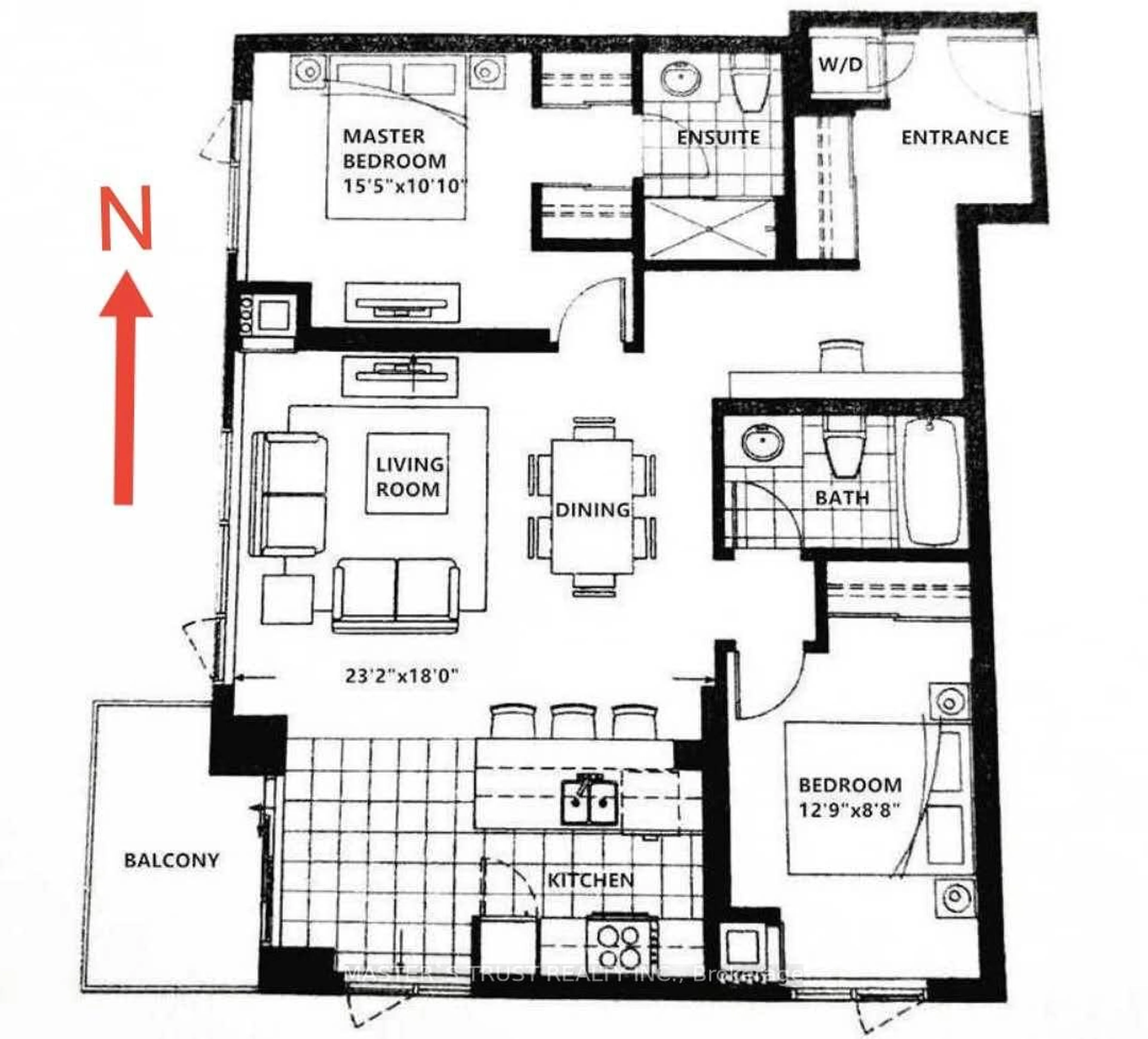 Floor plan for 190 Borough Dr #2708, Toronto Ontario M1P 0B6