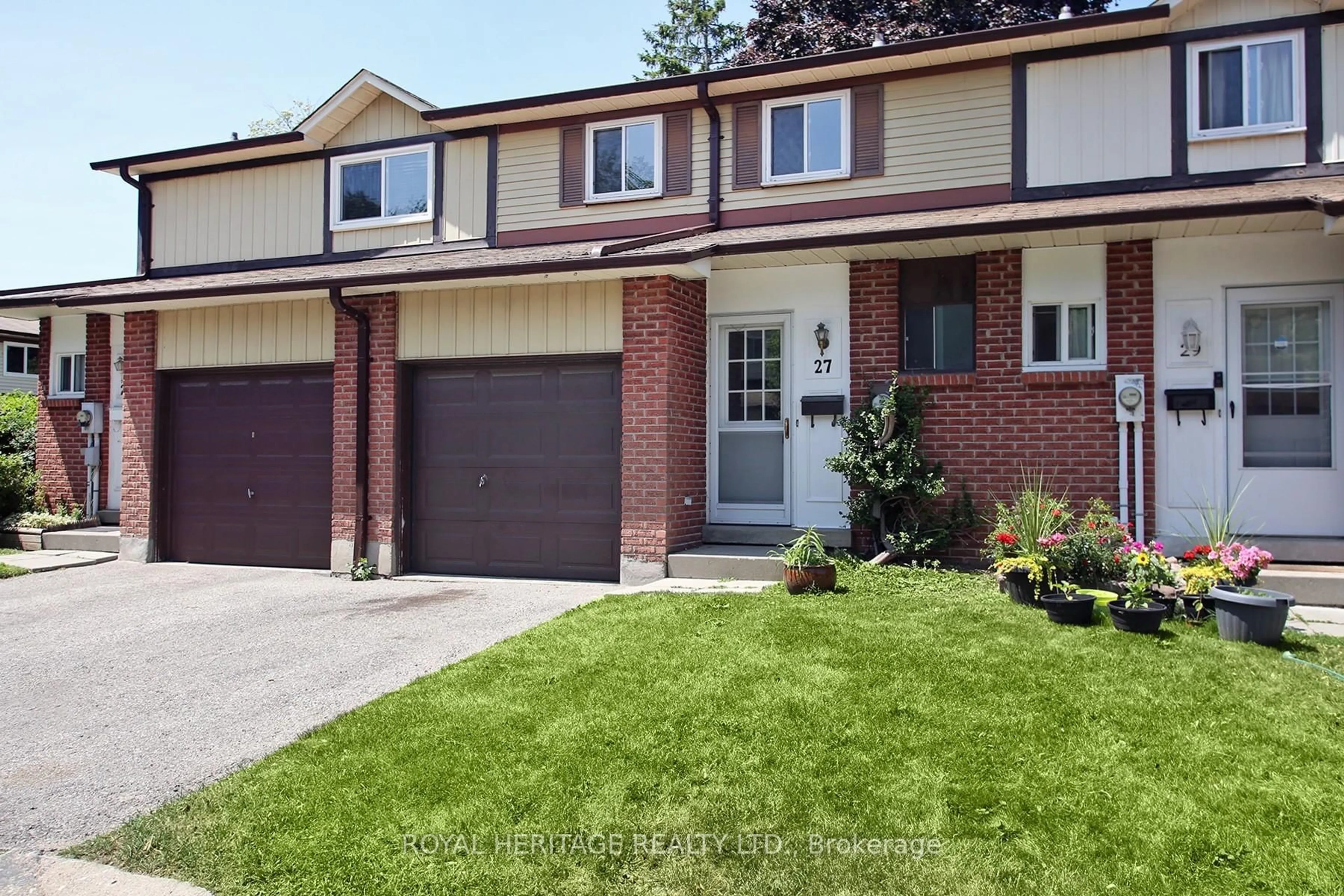 Home with brick exterior material, street for 27 Parker Cres, Ajax Ontario L1S 3R4