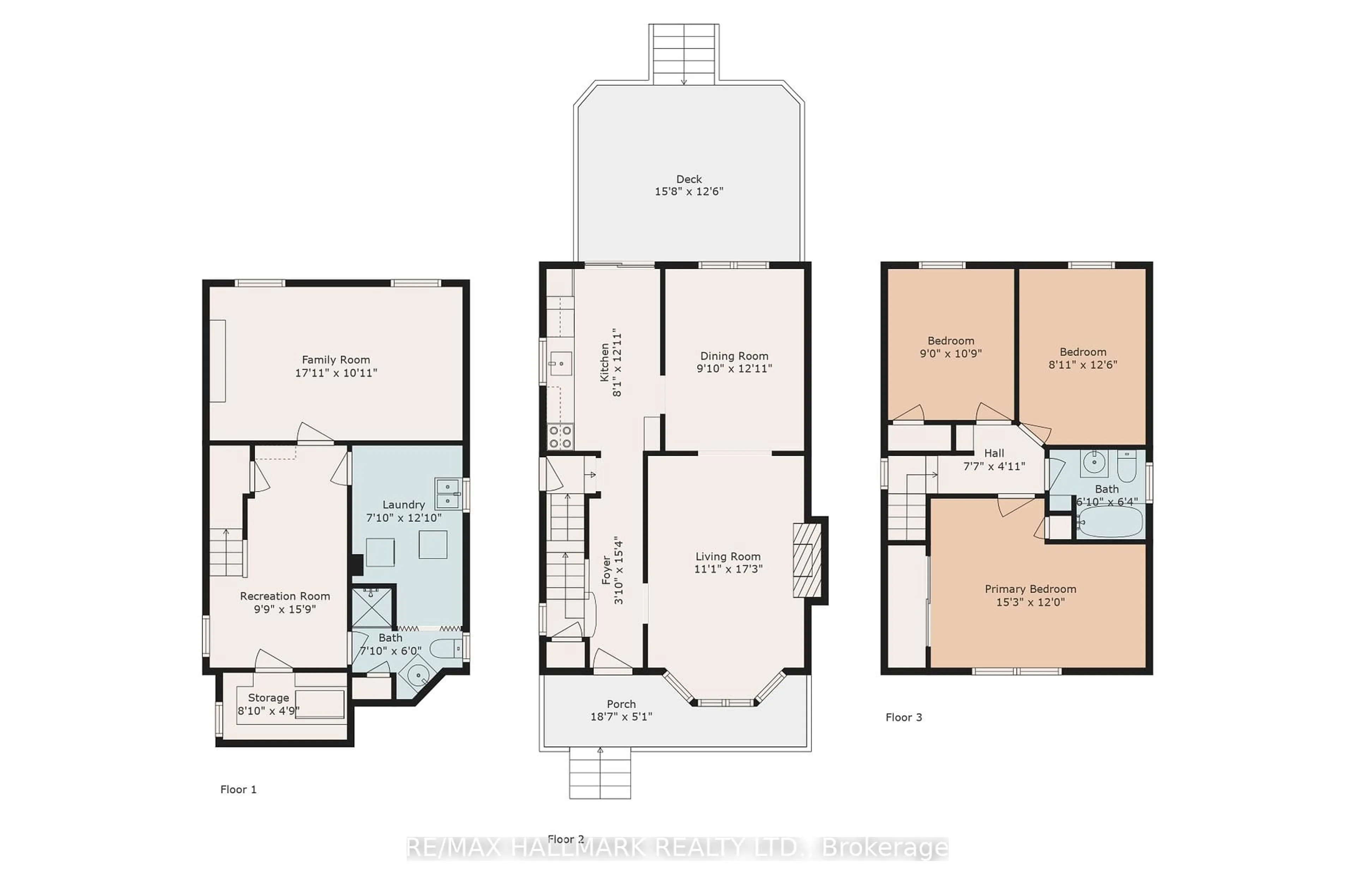 Floor plan for 236 Dewhurst Blvd, Toronto Ontario M4J 3K5