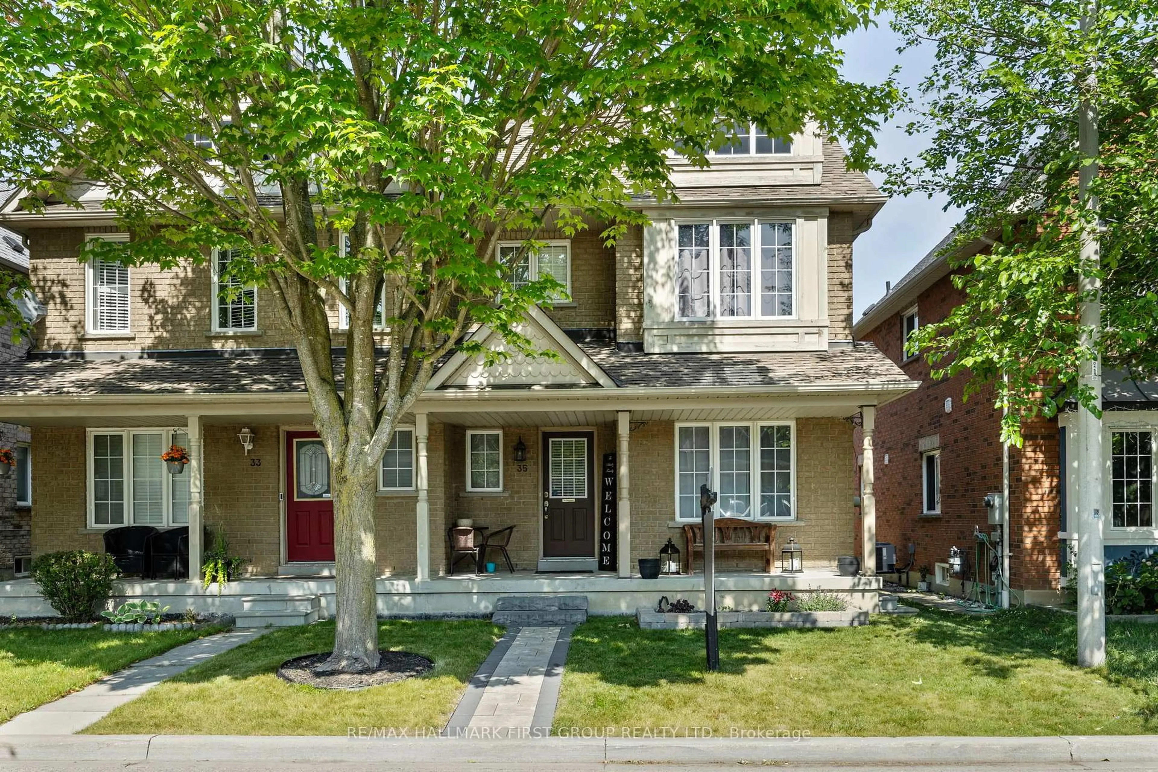 Home with brick exterior material, street for 35 Salt Dr, Ajax Ontario L1S 7P5