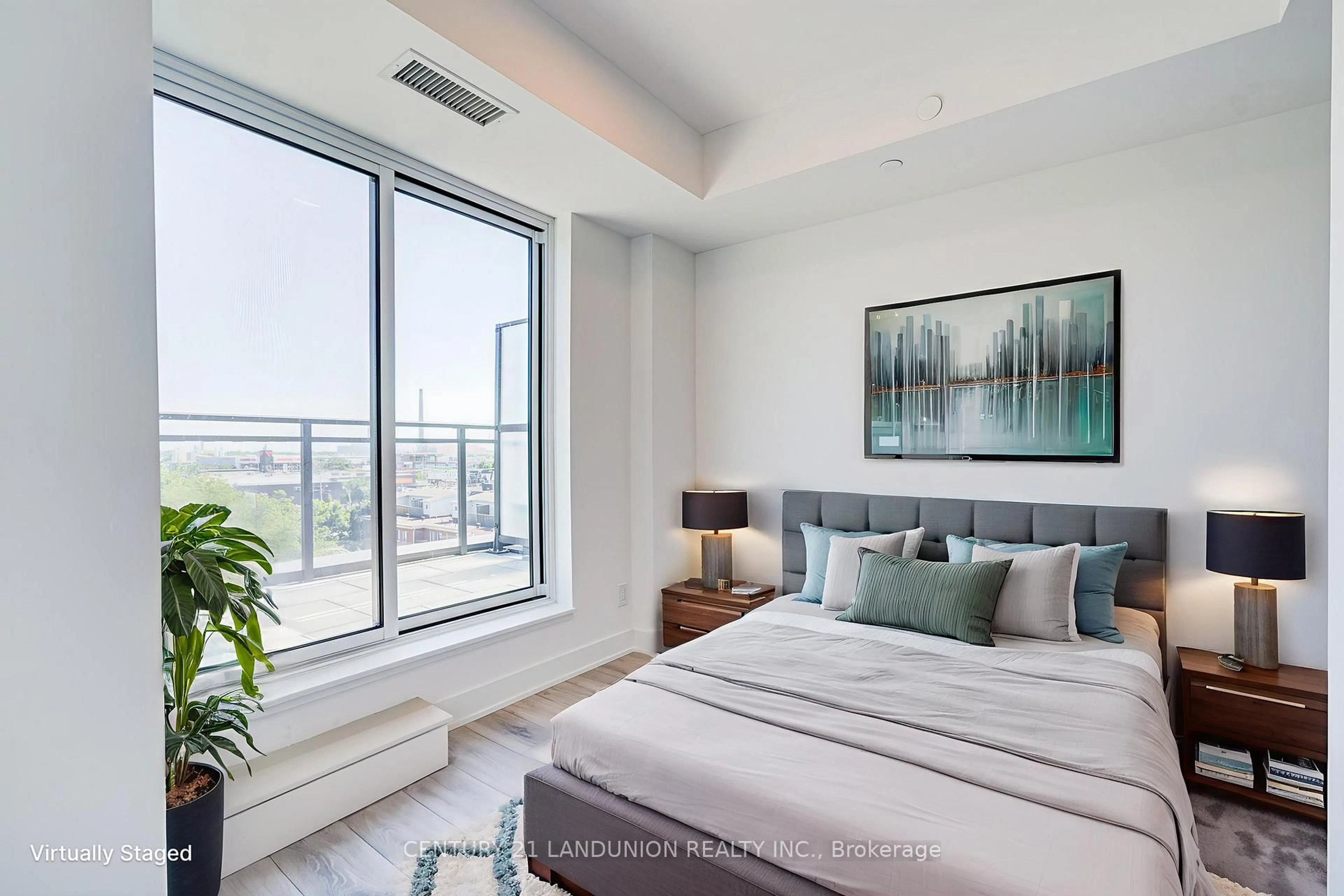 Bedroom with bed, unknown for 1285 Queen St #512, Toronto Ontario M4L 1C2
