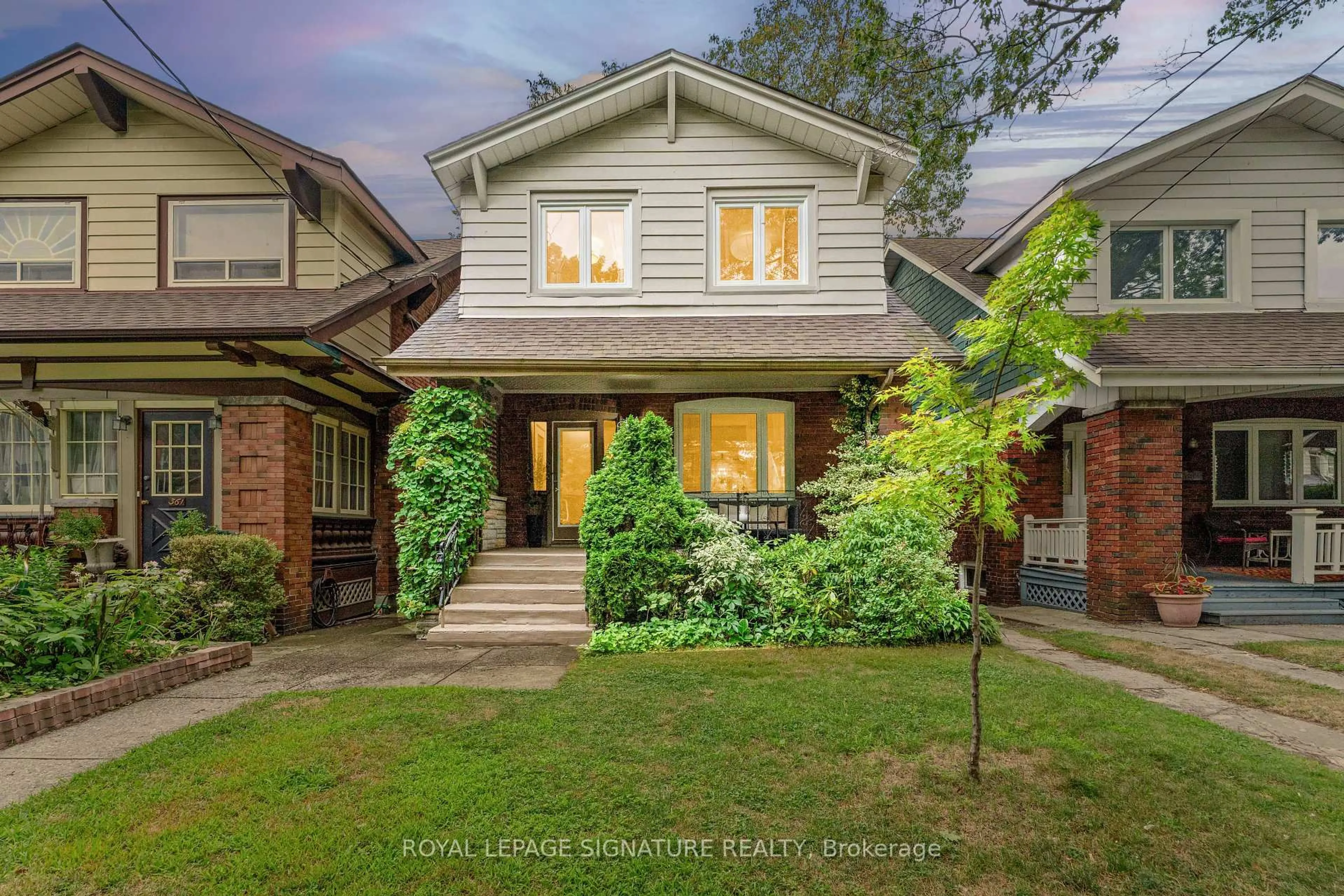 Home with brick exterior material, street for 359 Wolverleigh Blvd, Toronto Ontario M4C 1S7