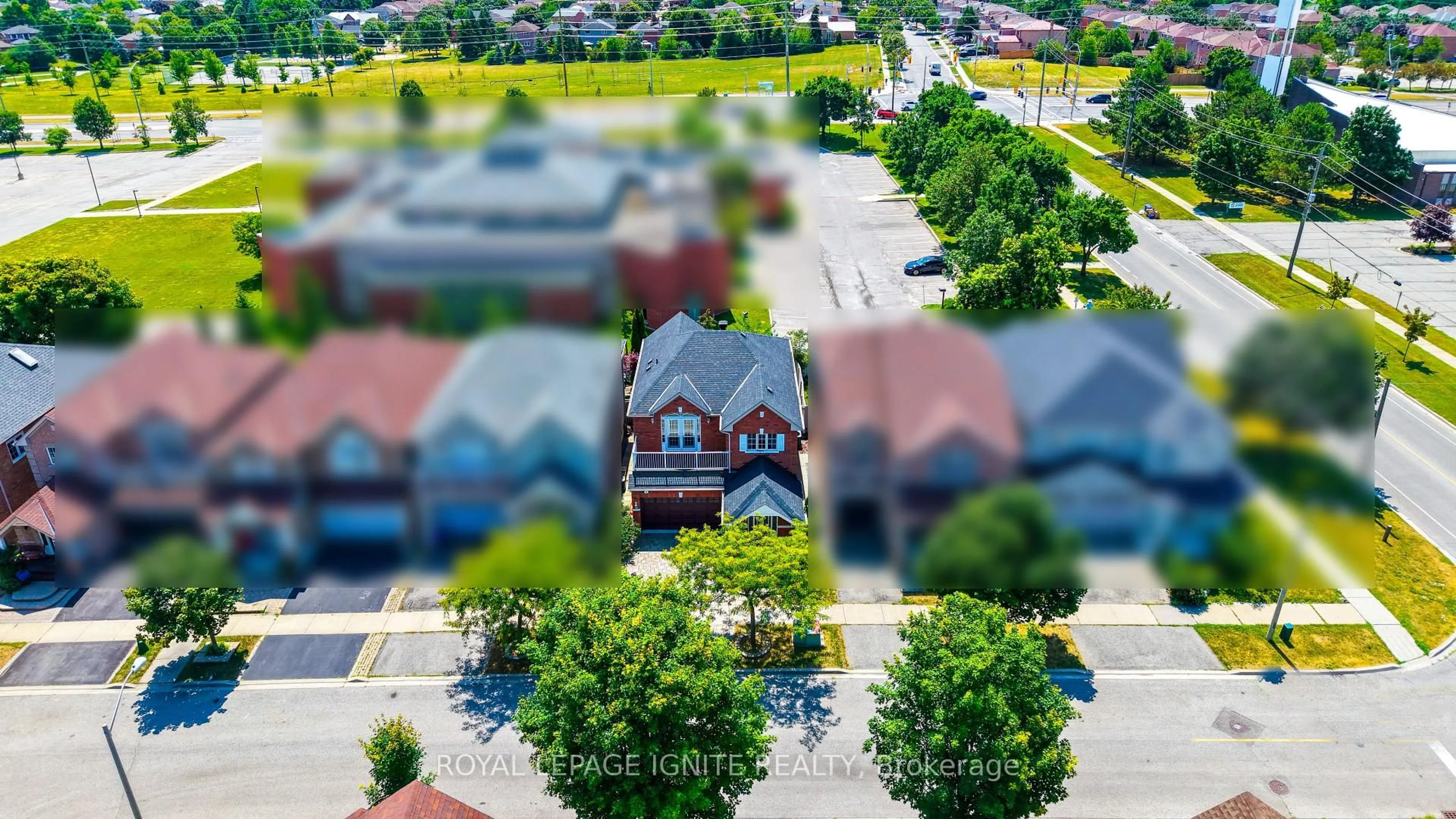 A pic from outside/outdoor area/front of a property/back of a property/a pic from drone, city buildings view from balcony for 5 Dent St, Ajax Ontario L1T 4E8