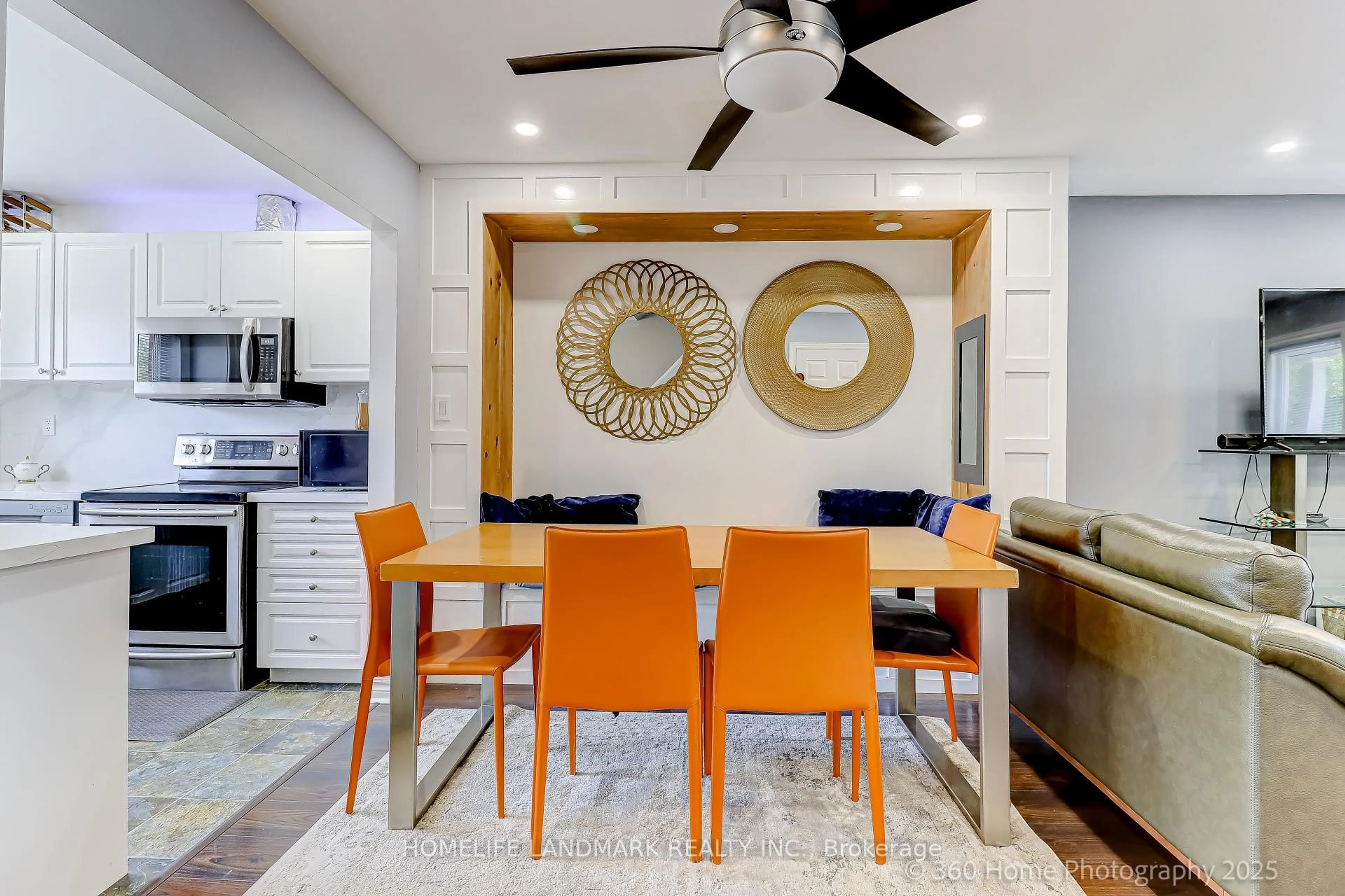 Open concept kitchen, ceramic/tile floor for 361 Birchmount Rd #3, Toronto Ontario M1K 1M6