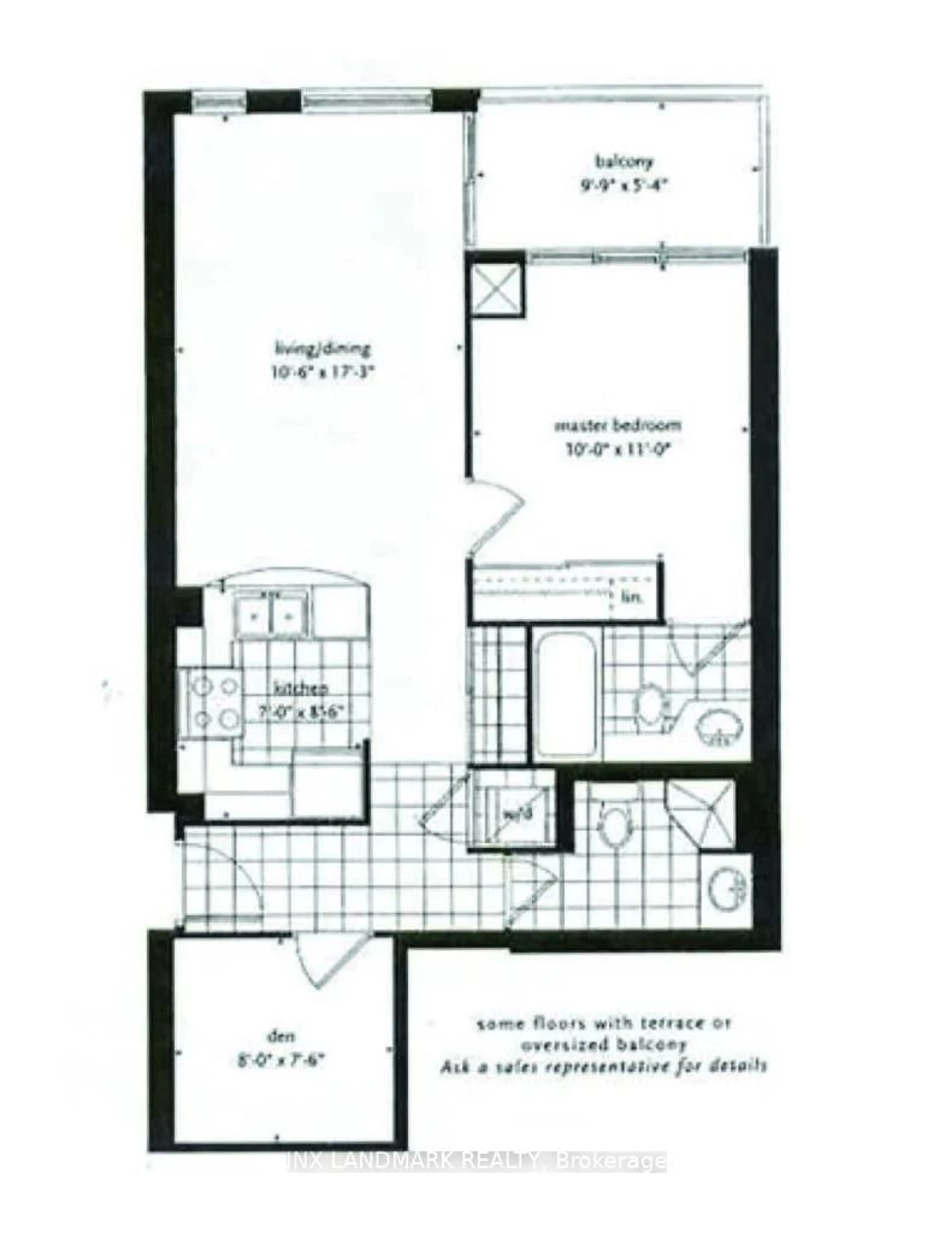 Floor plan for 50 Brian Harrison Way #2301, Toronto Ontario M1P 5J4