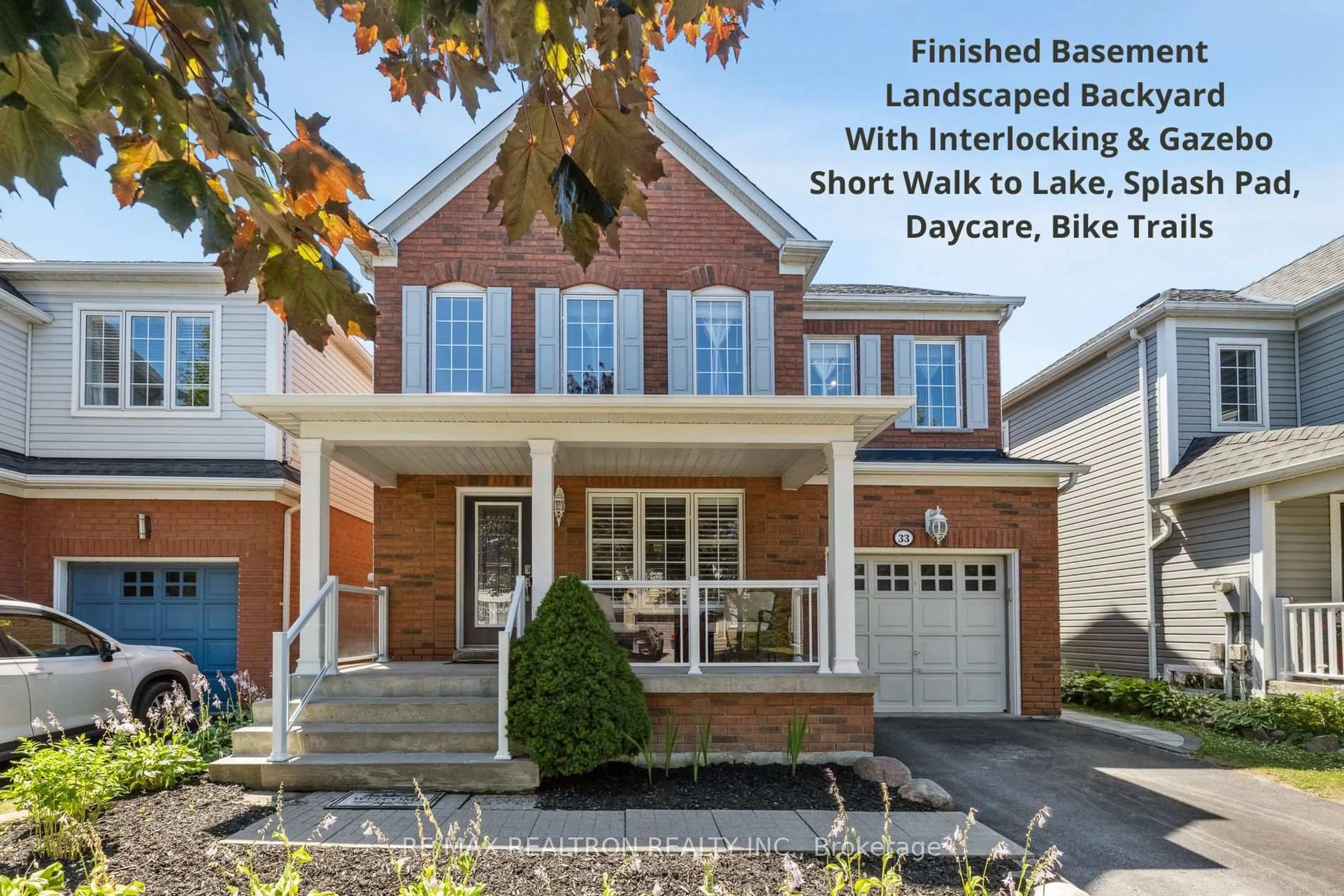 Home with brick exterior material, street for 33 Lilley Ave, Ajax Ontario L1Z 1L7
