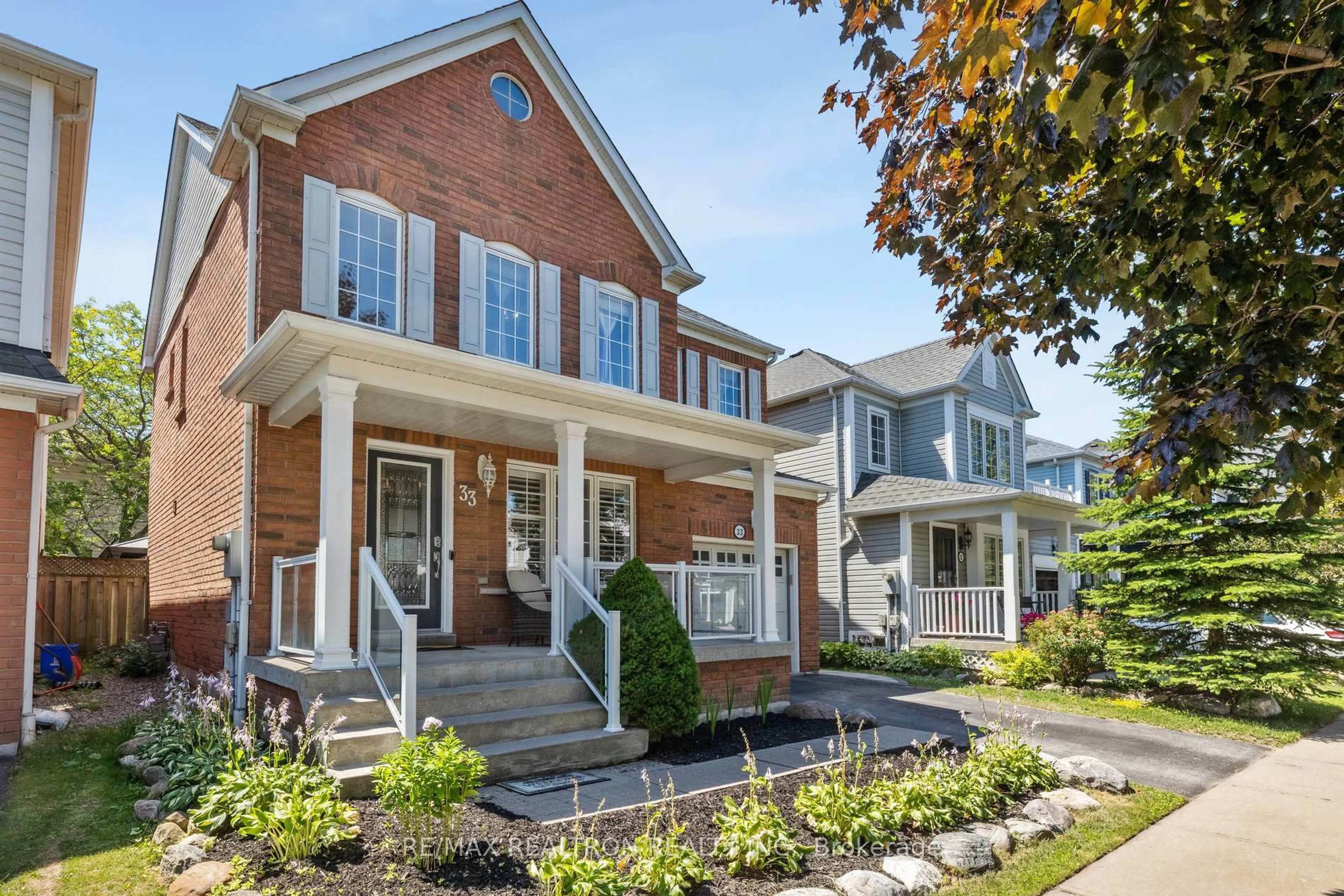 Home with brick exterior material, street for 33 Lilley Ave, Ajax Ontario L1Z 1L7