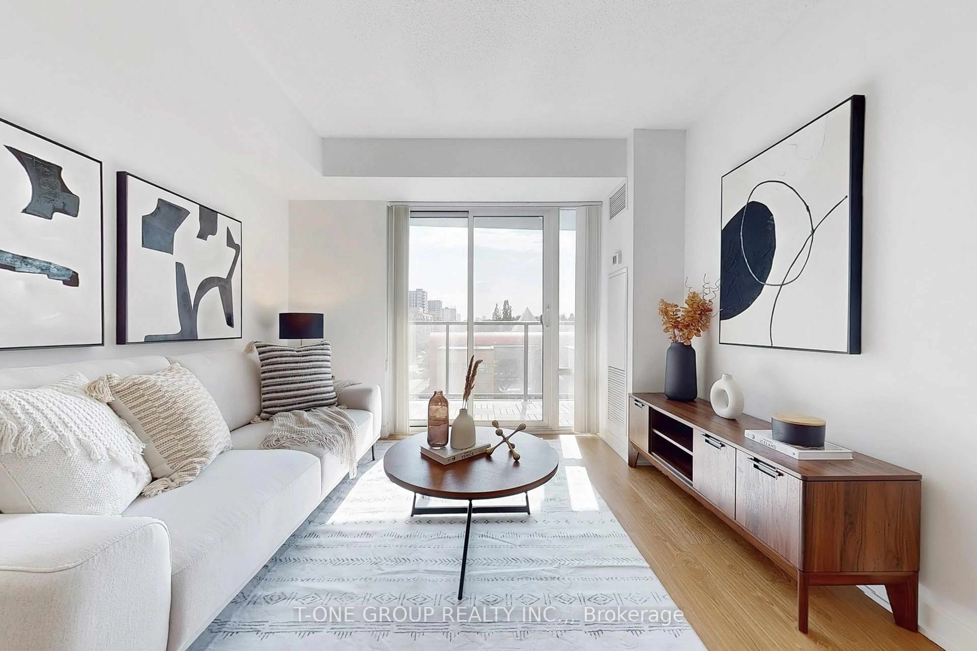 Living room with furniture, unknown for 185 Bonis Ave #408, Toronto Ontario M1T 0A4