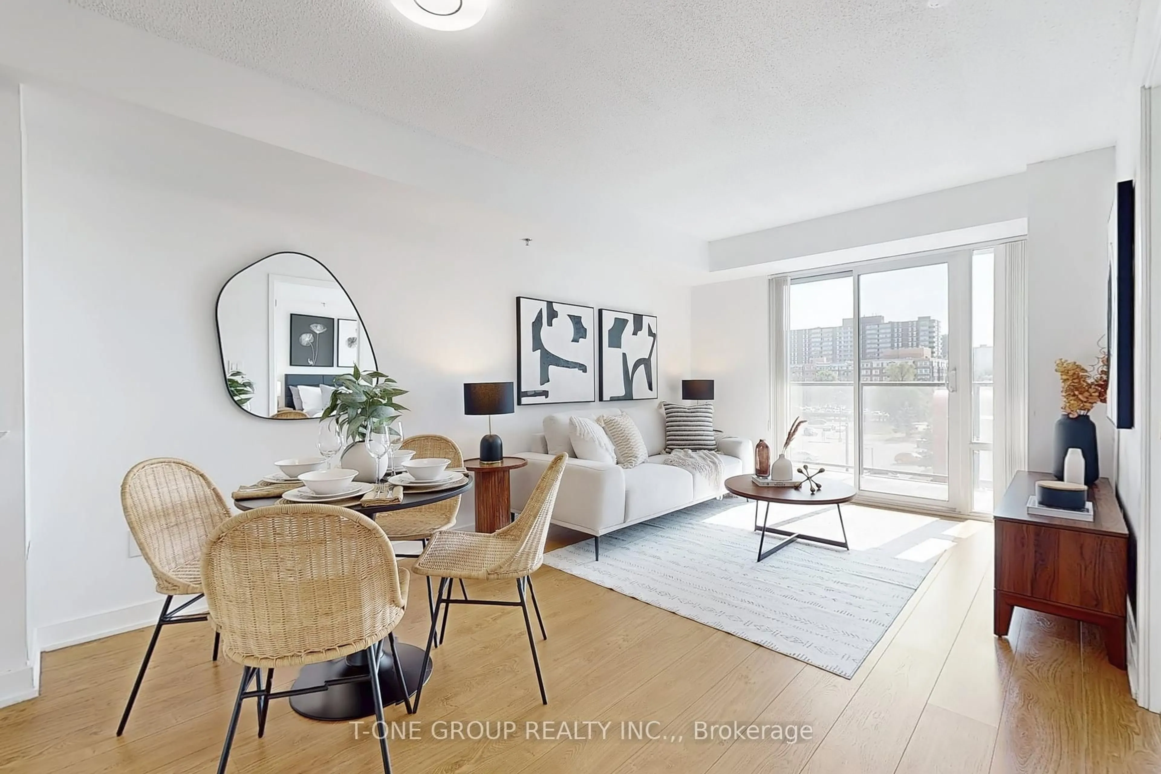 Living room with furniture, unknown for 185 Bonis Ave #408, Toronto Ontario M1T 0A4