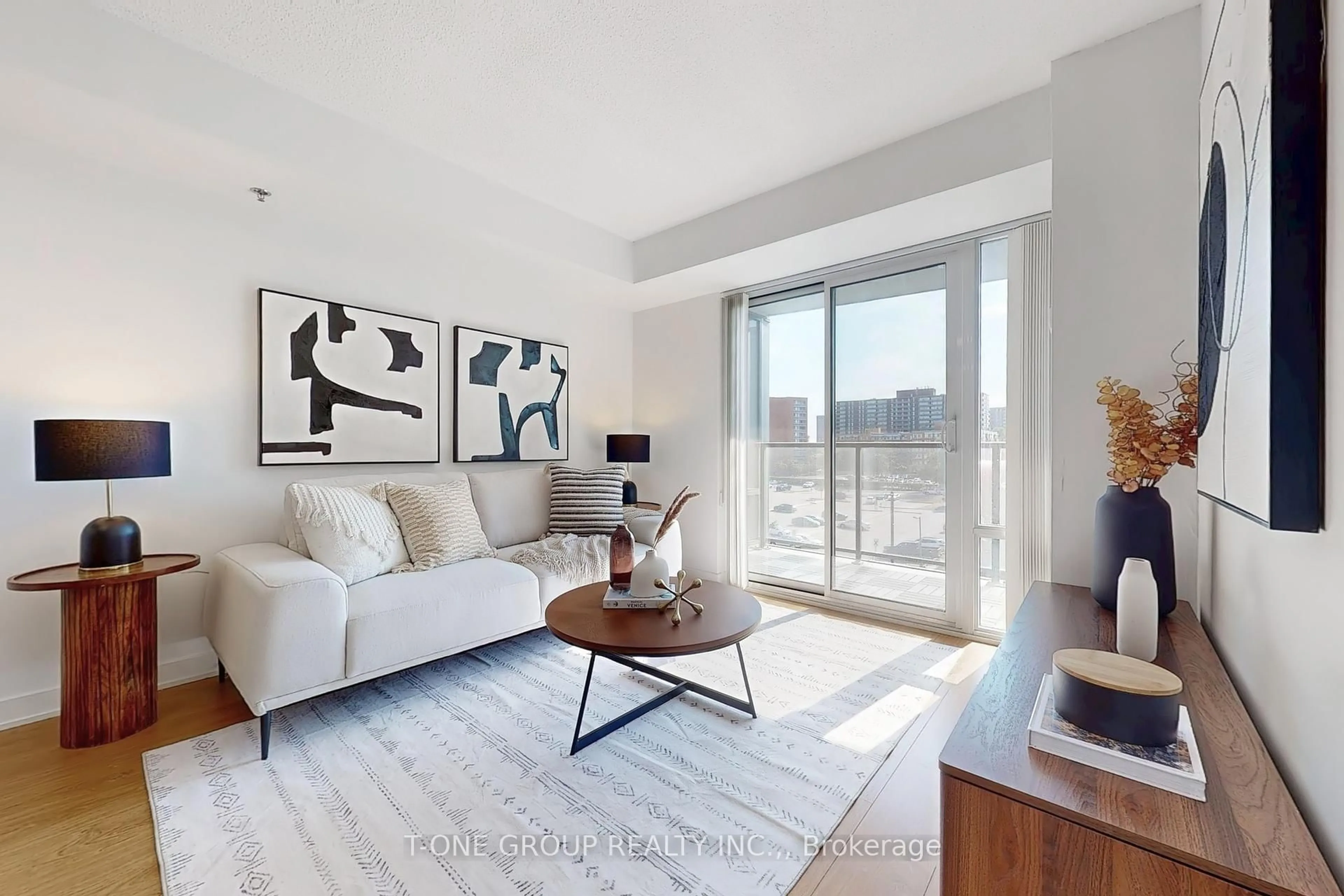 Living room with furniture, unknown for 185 Bonis Ave #408, Toronto Ontario M1T 0A4