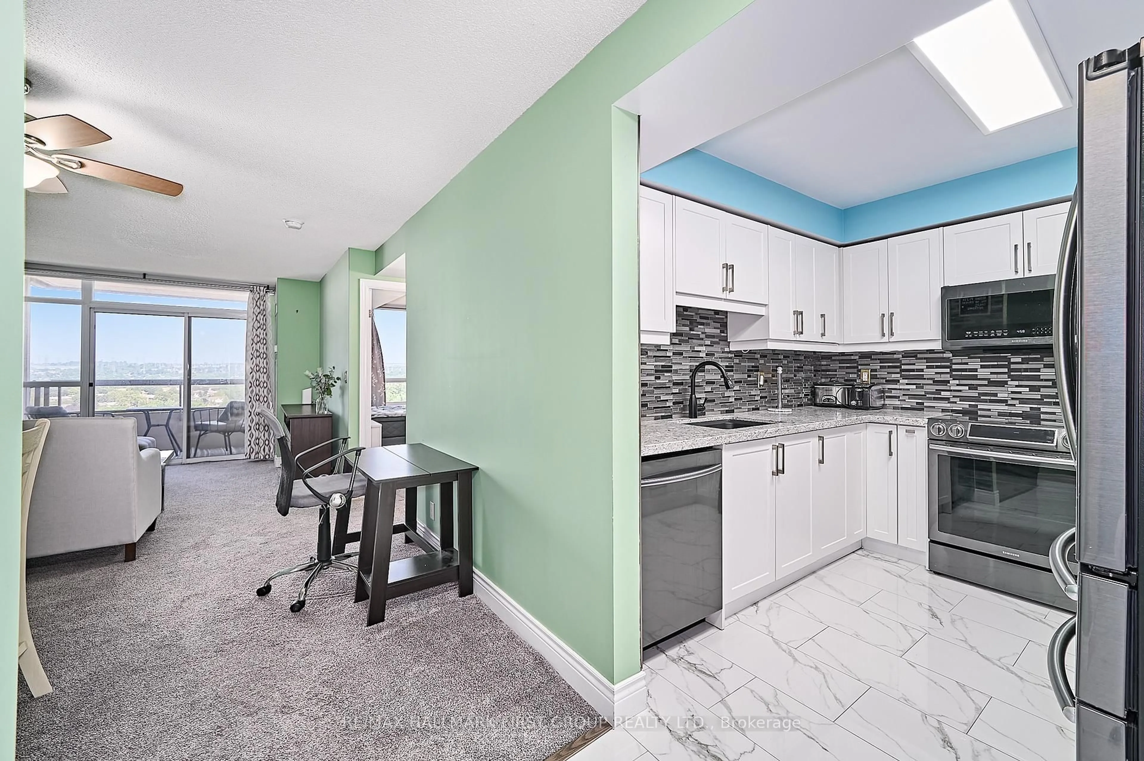 Standard kitchen, ceramic/tile floor for 1000 The Esplanade Rd #1402, Pickering Ontario L1V 6V4