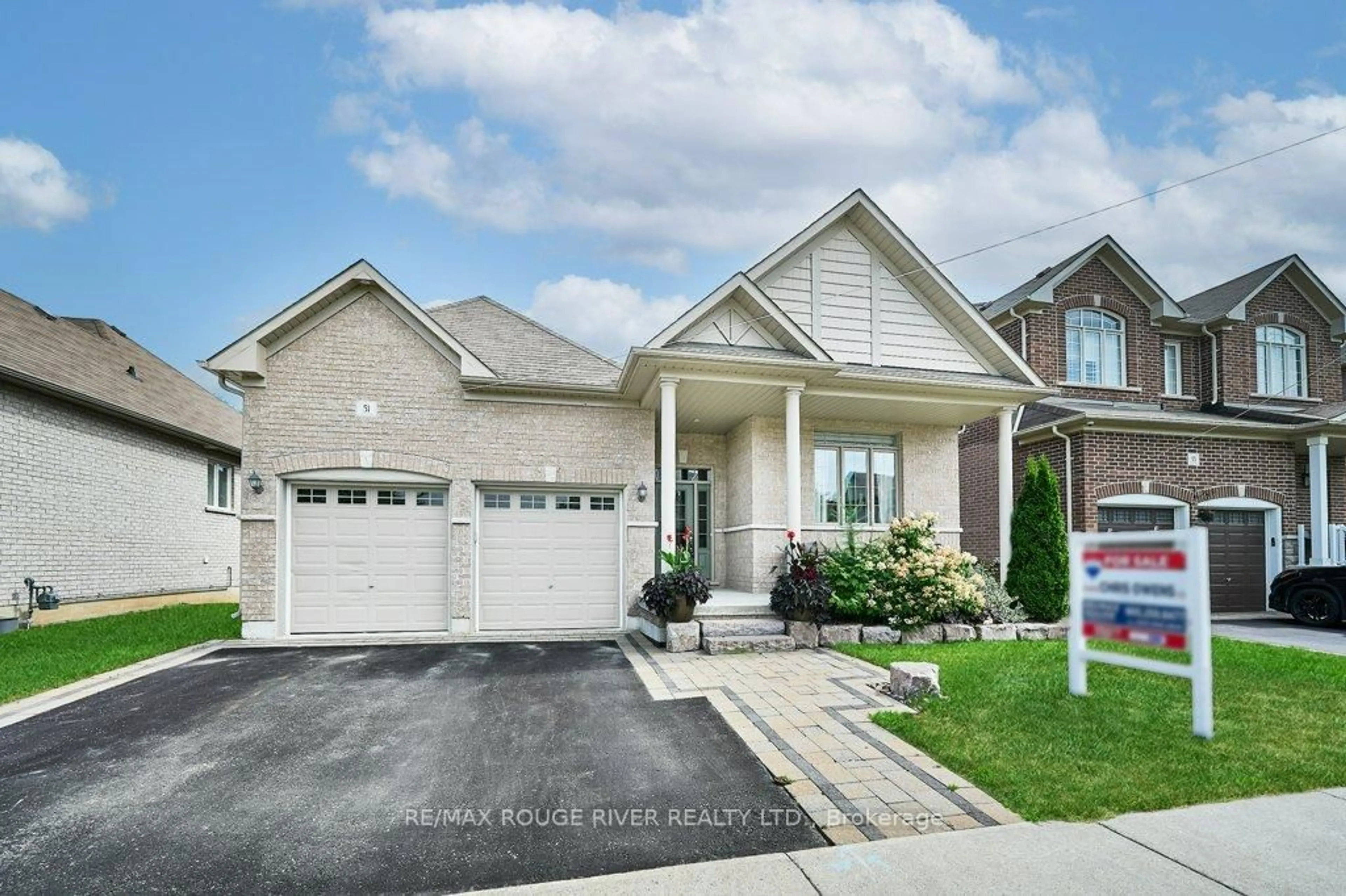 Home with brick exterior material, street for 51 Elmer Adams Dr, Clarington Ontario L1E 0G5