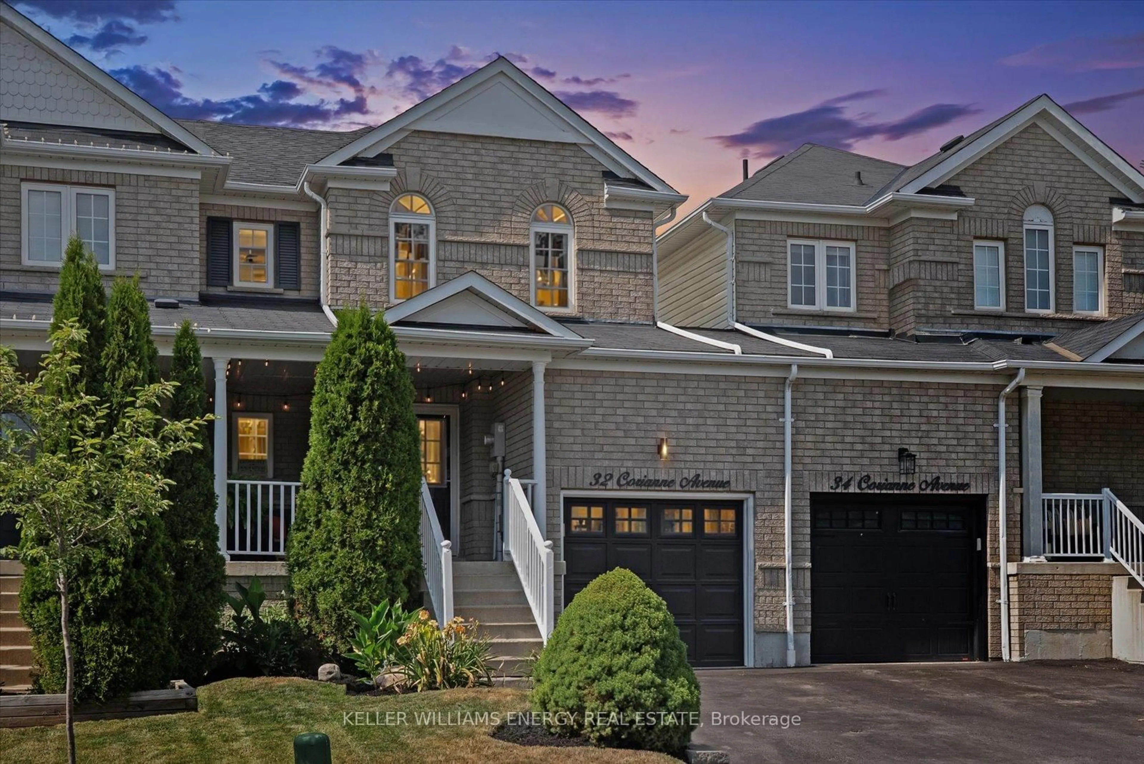 Home with brick exterior material, street for 32 Corianne Ave, Whitby Ontario L1M 2J2