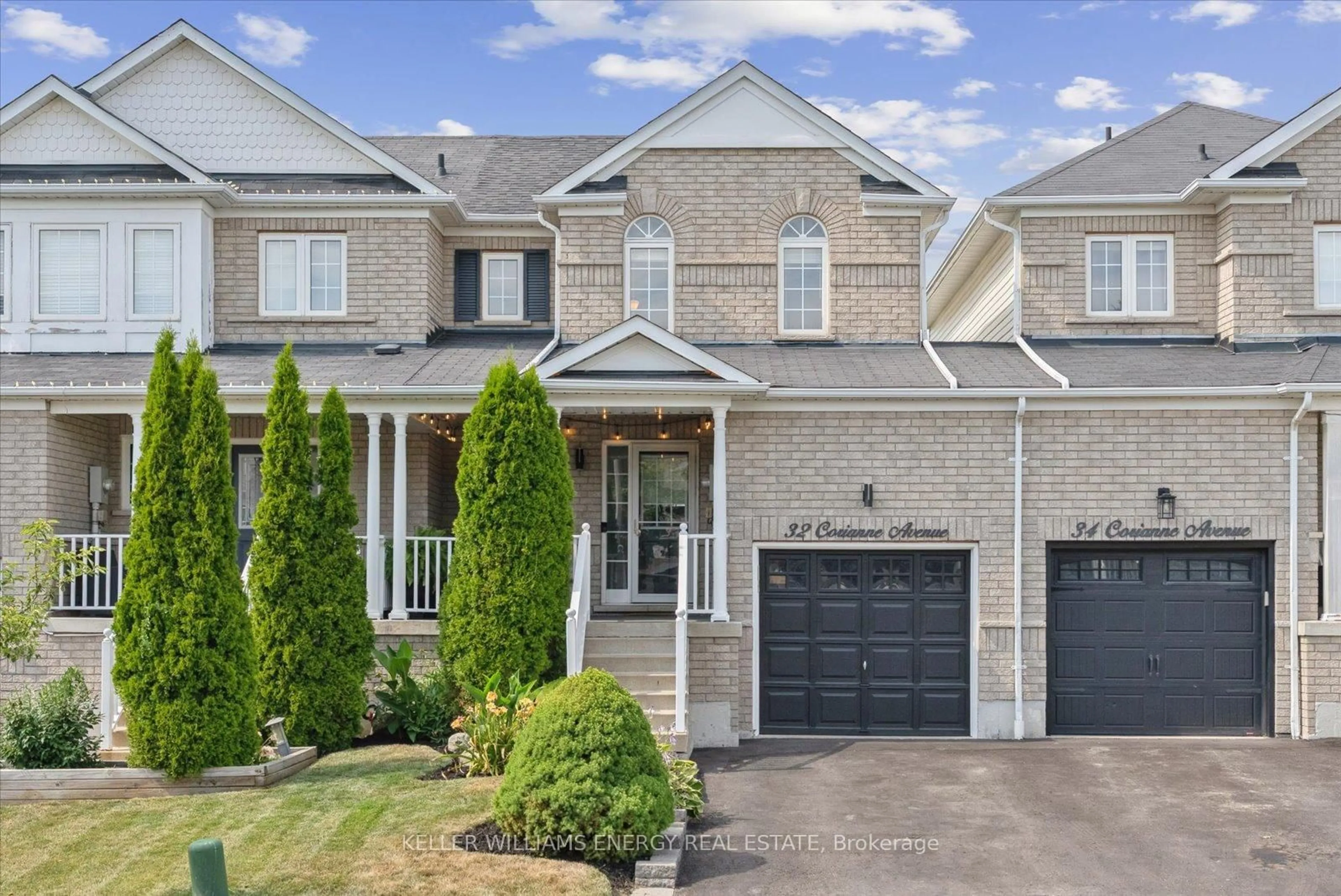 Home with brick exterior material, street for 32 Corianne Ave, Whitby Ontario L1M 2J2