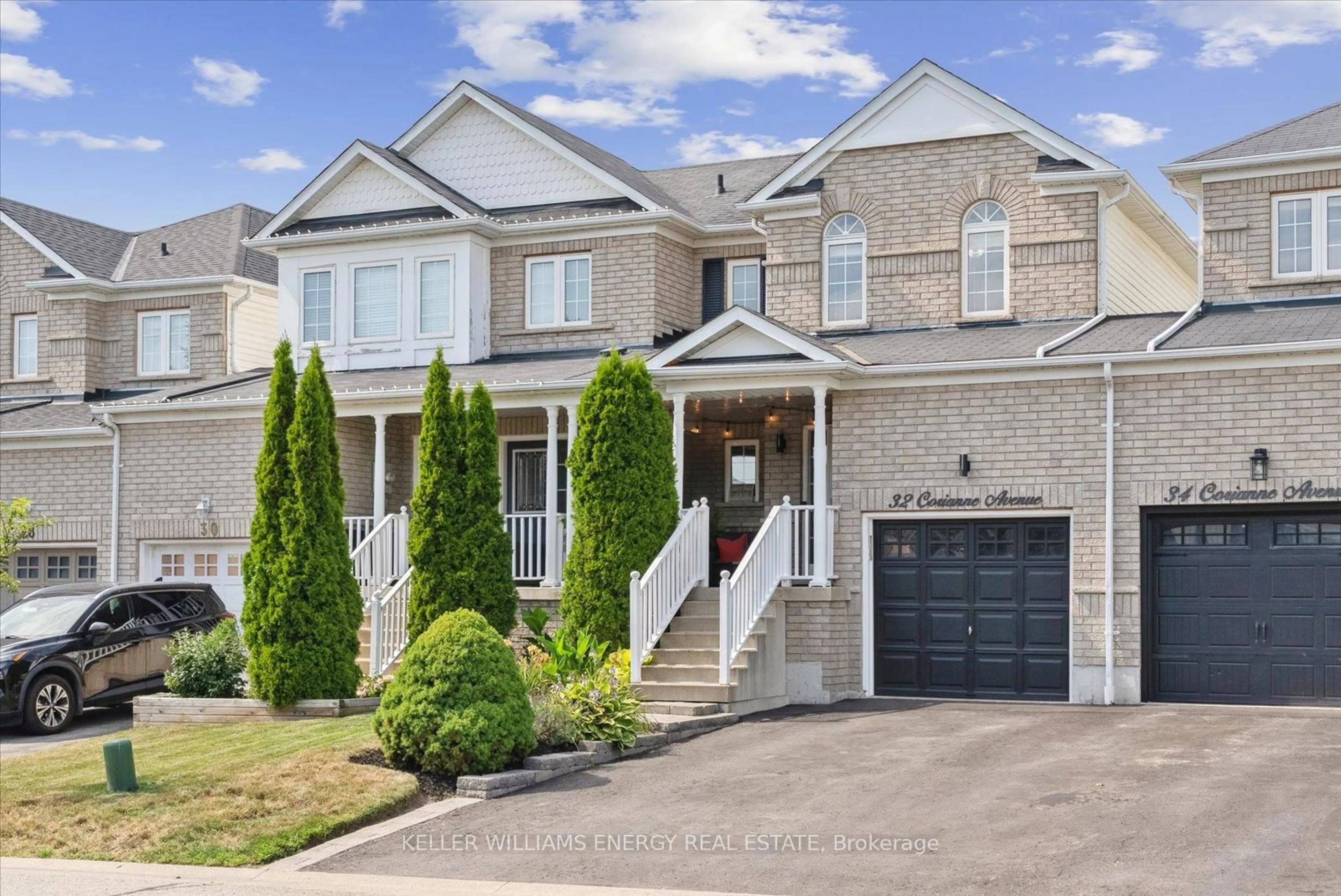 Home with brick exterior material, street for 32 Corianne Ave, Whitby Ontario L1M 2J2
