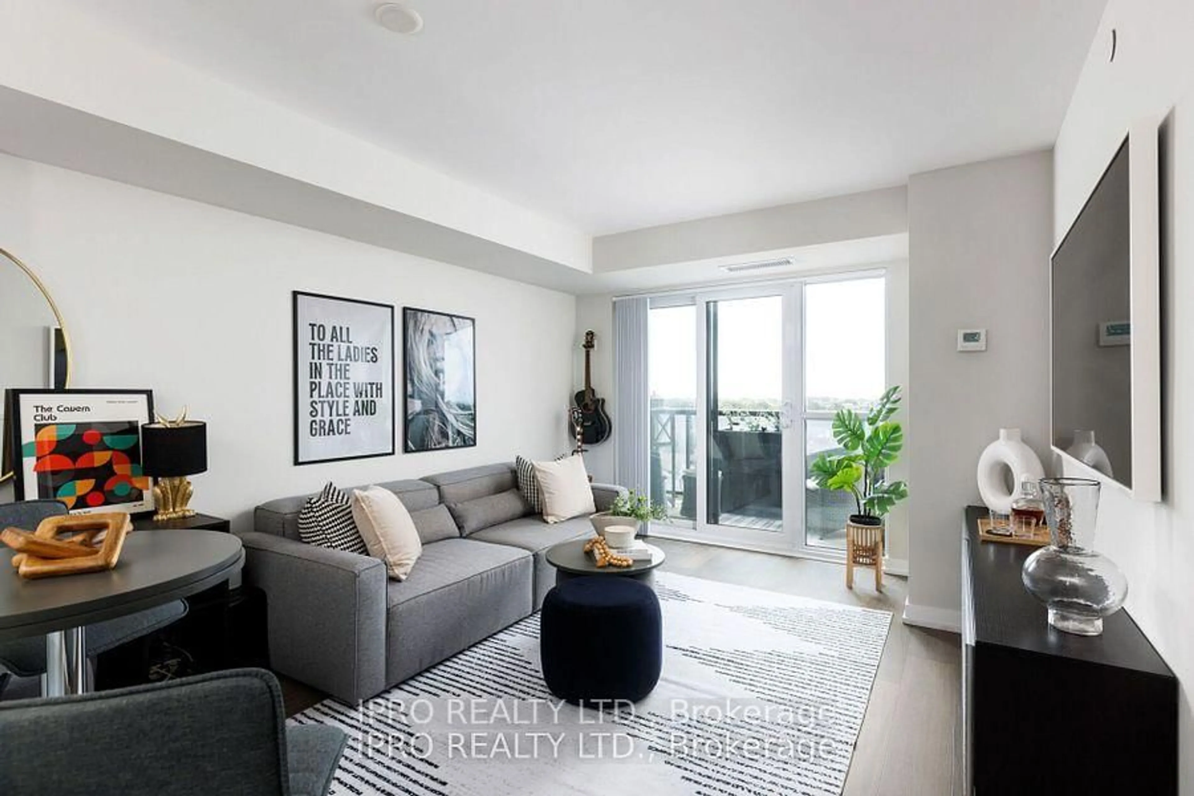 Living room with furniture, unknown for 8 Trent Ave #1017, Toronto Ontario M4C 0A6