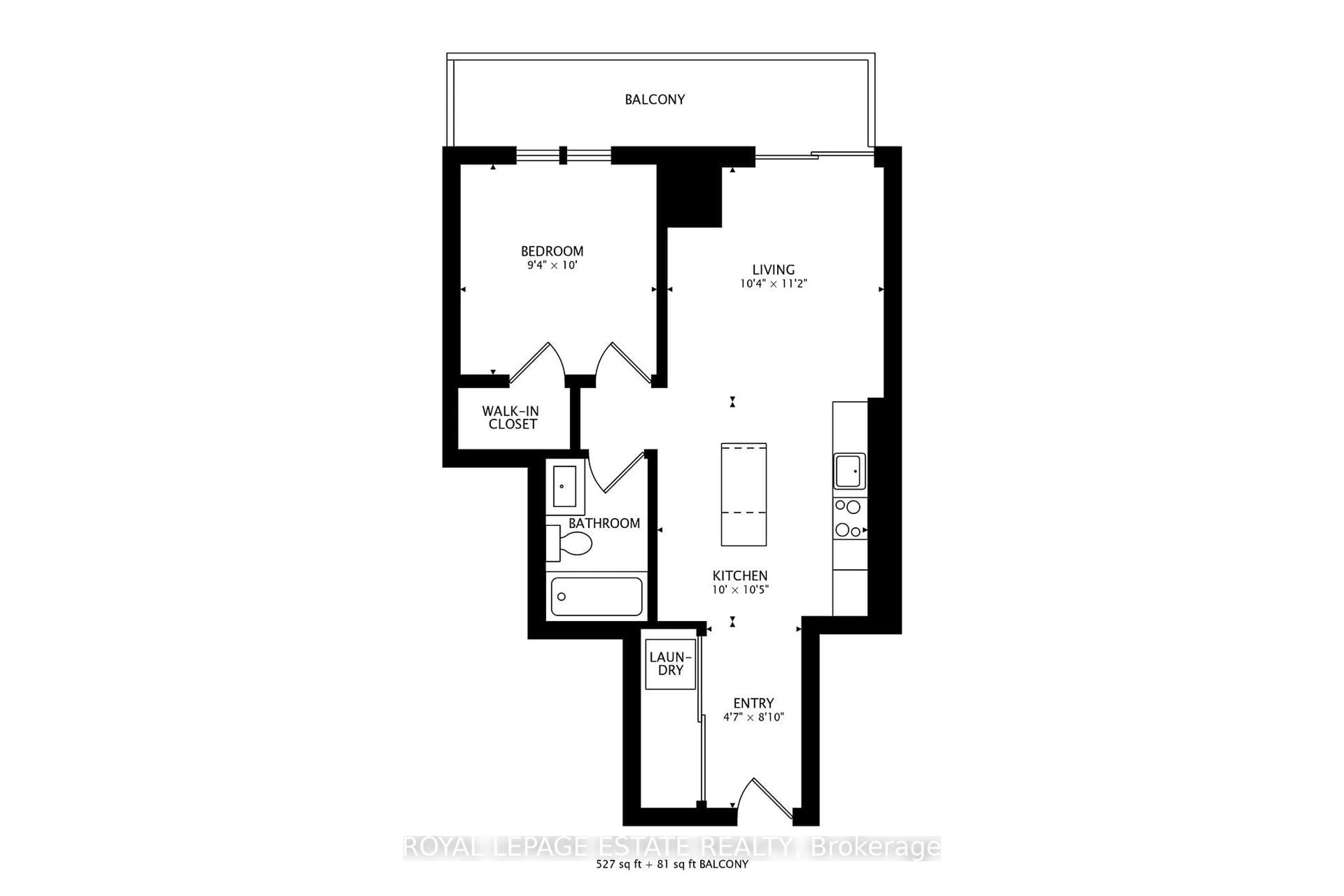 Floor plan for 286 Main St #808, Toronto Ontario M4C 4X5