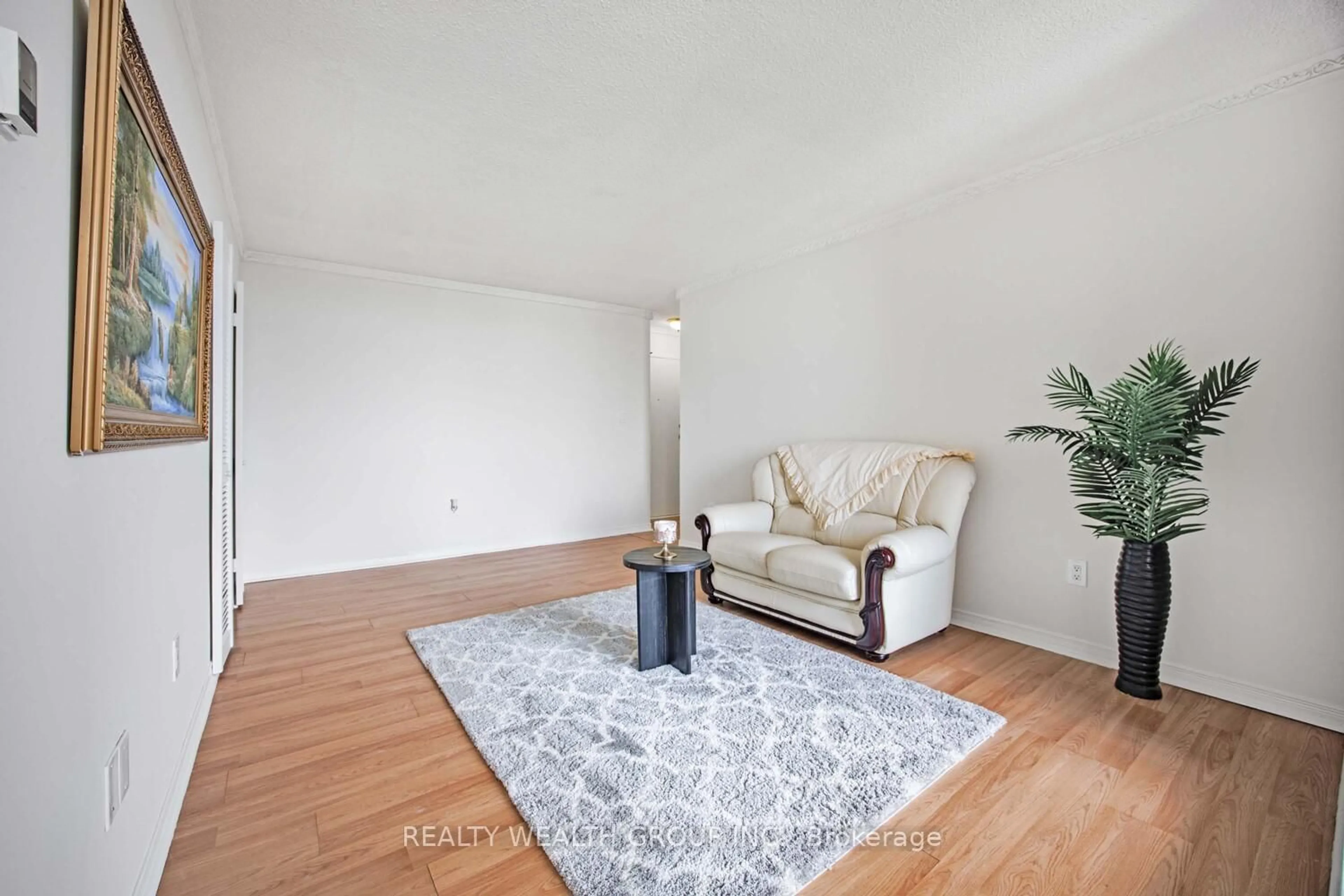 Living room with furniture, unknown for 90 Ling Rd ##1105, Toronto Ontario M1E 4Y3