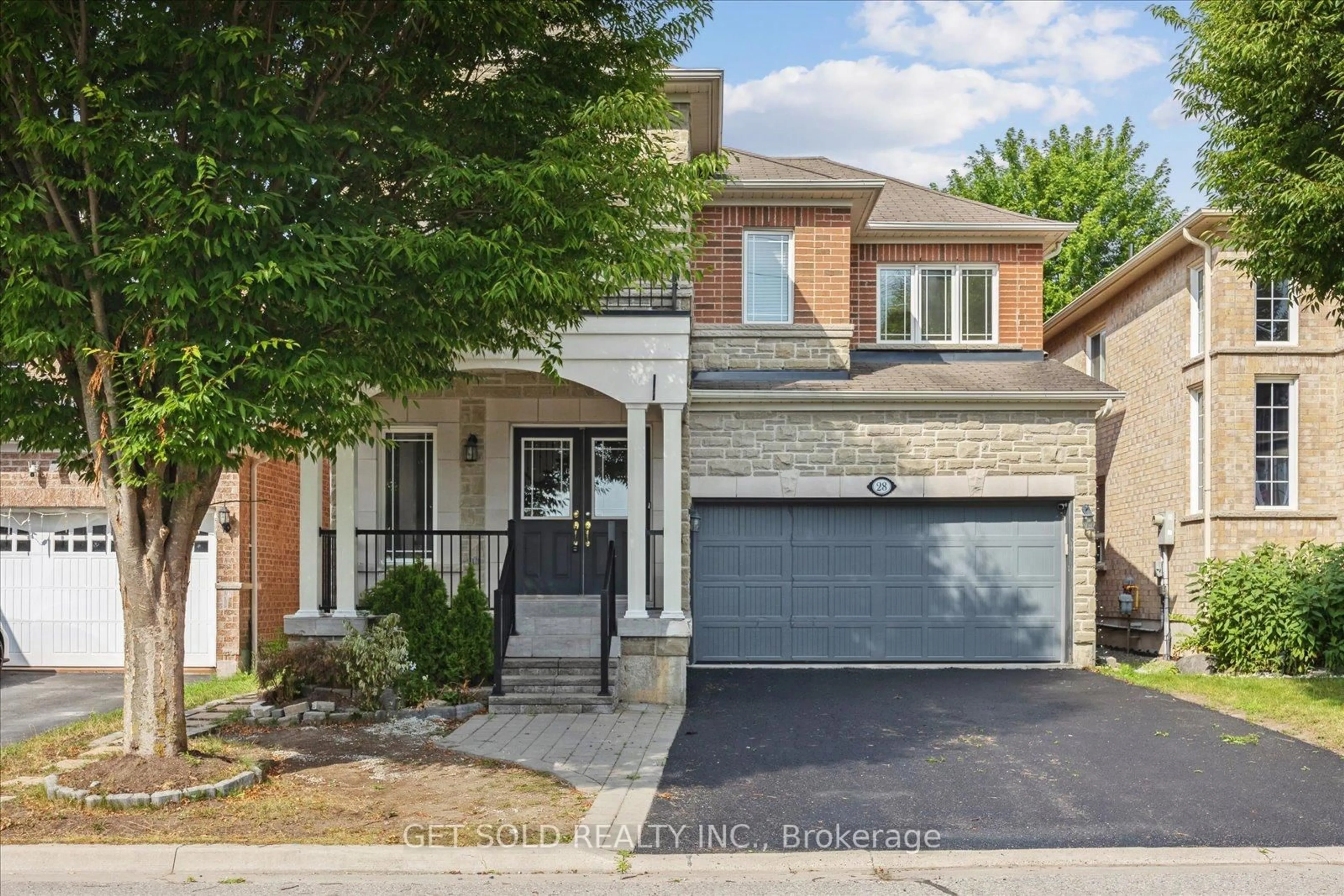 Home with brick exterior material, street for 28 Barden Cres, Ajax Ontario L1Z 2A9