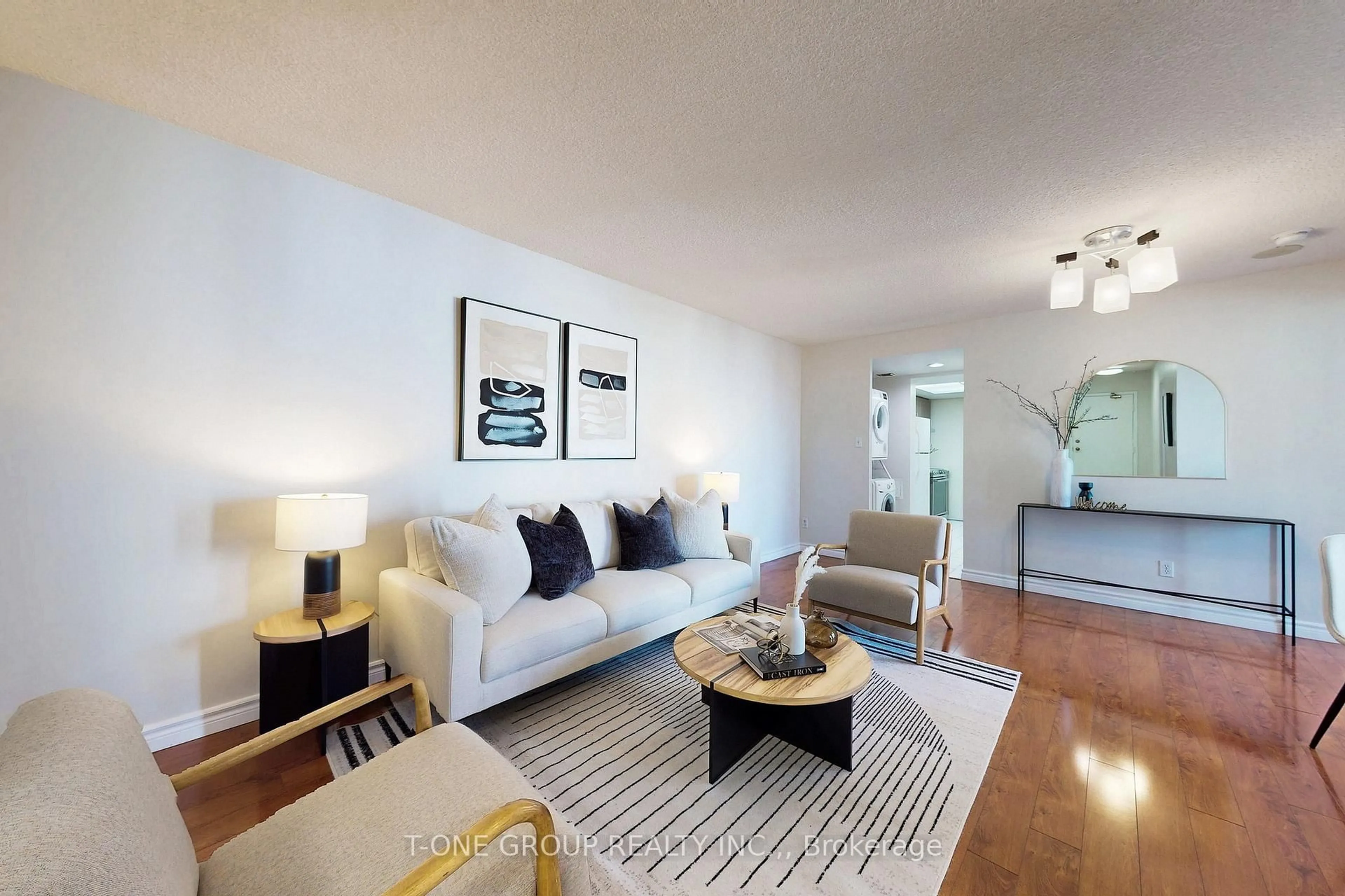 Living room with furniture, unknown for 2550 Lawrence Ave #808, Toronto Ontario M1P 2E7
