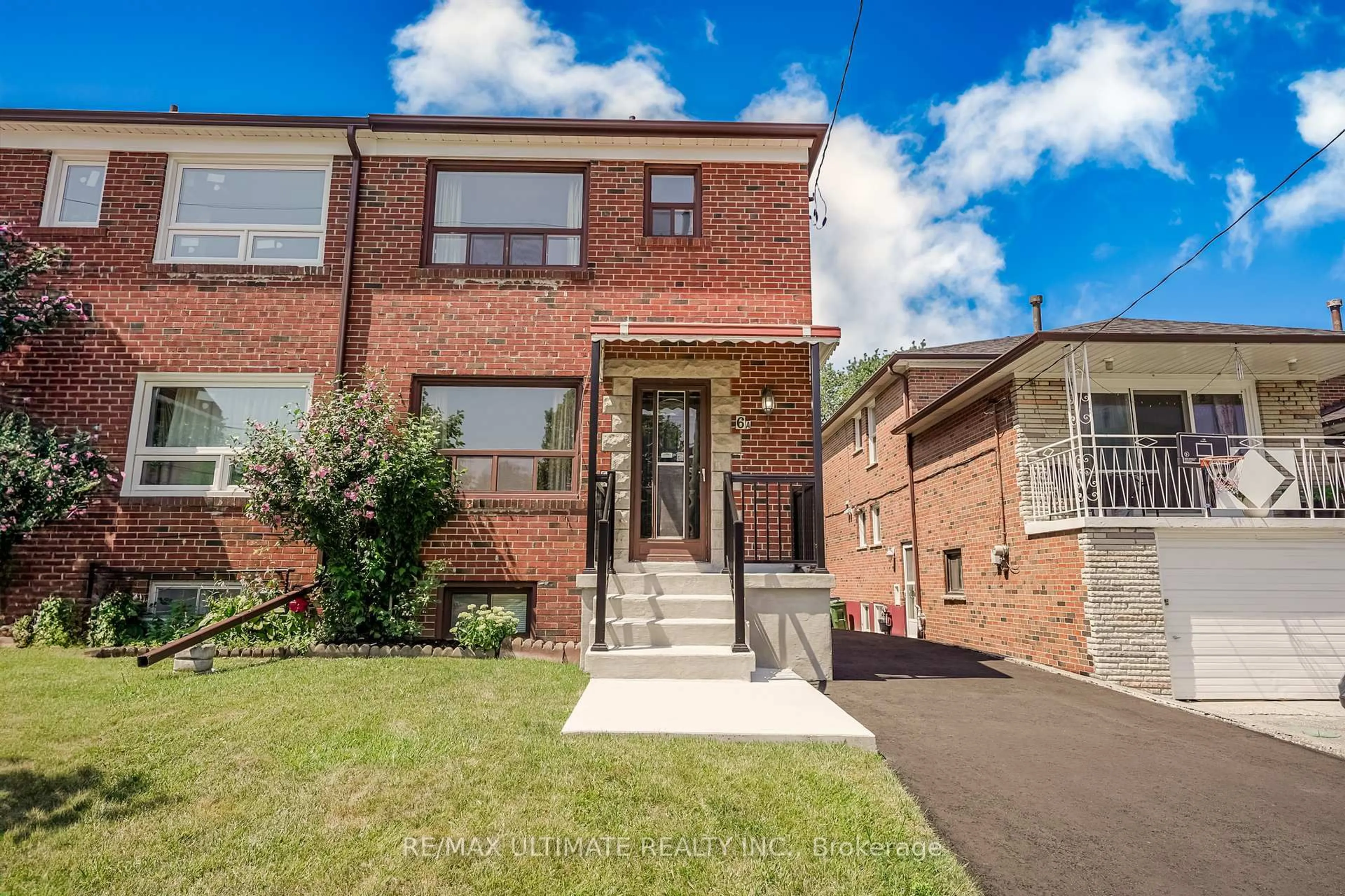Home with brick exterior material, street for 6A North Woodrow Blvd, Toronto Ontario M1K 1W1