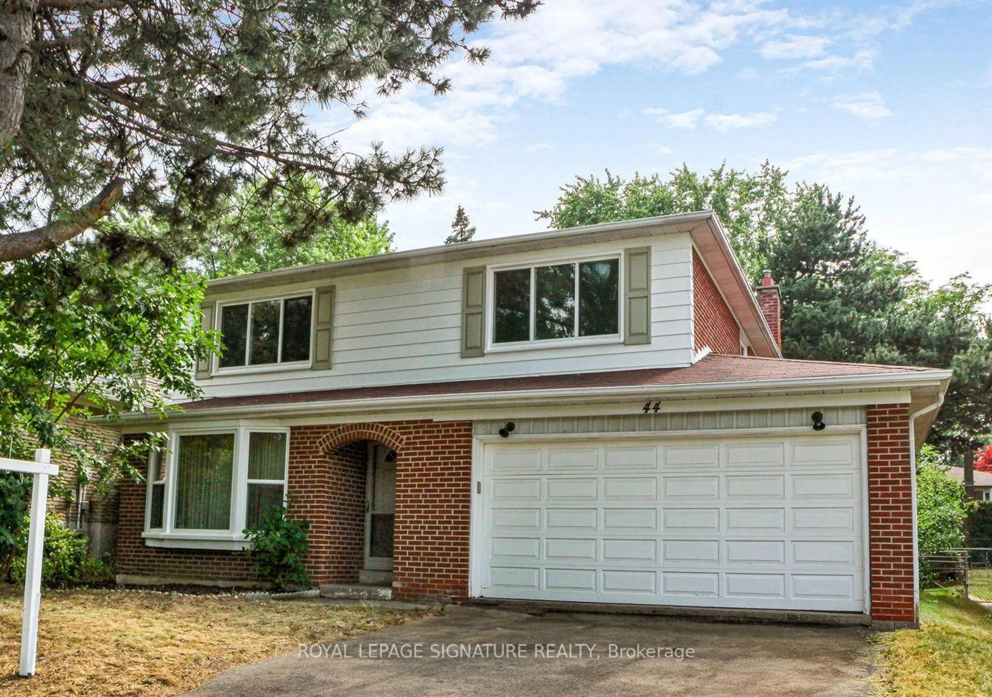 Home with vinyl exterior material, street for 44 Deepdale Dr, Toronto Ontario M1S 2N5