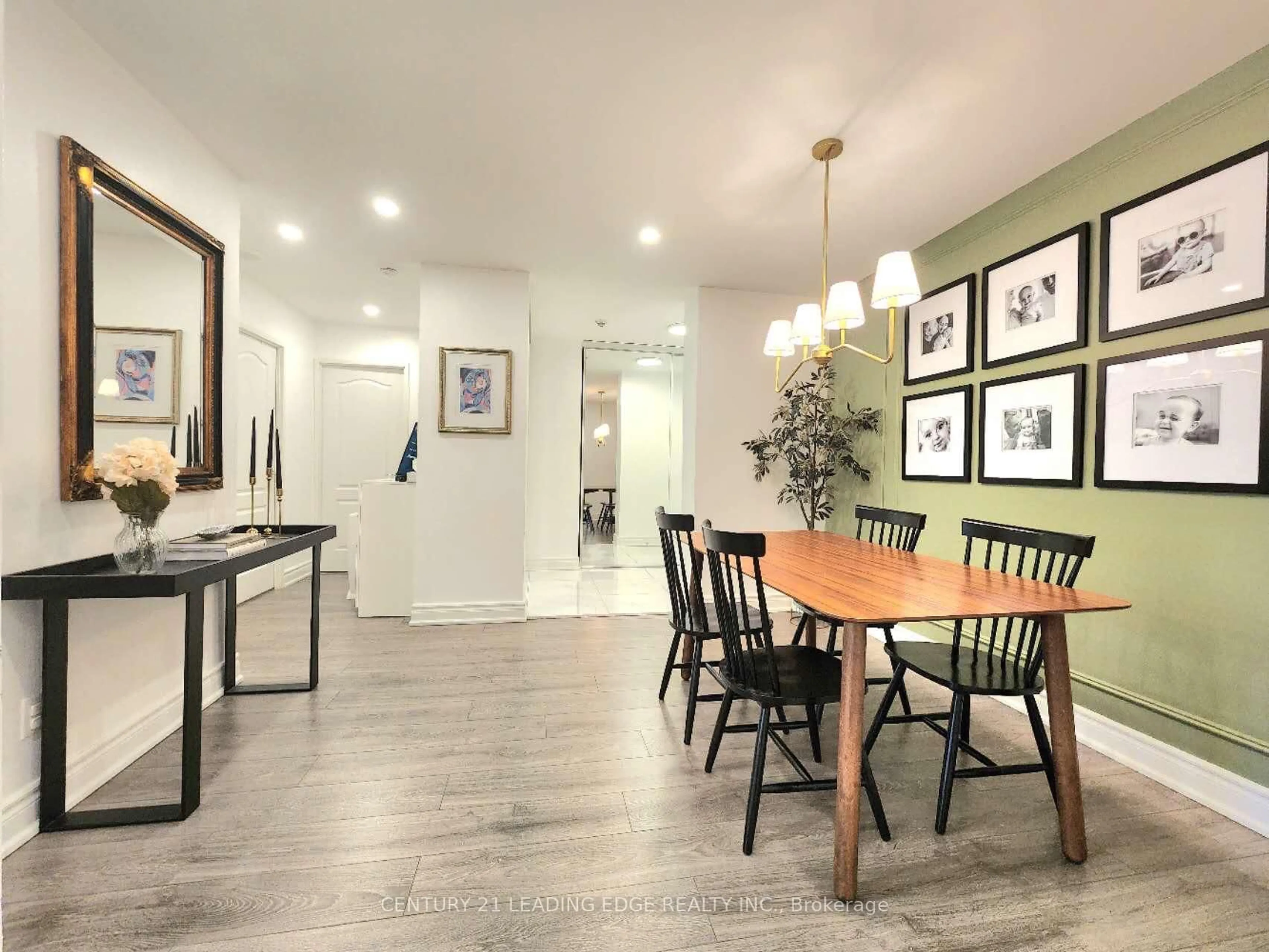 Dining room, wood/laminate floor for 55 Bamburgh Circ #102, Toronto Ontario M1W 3V4