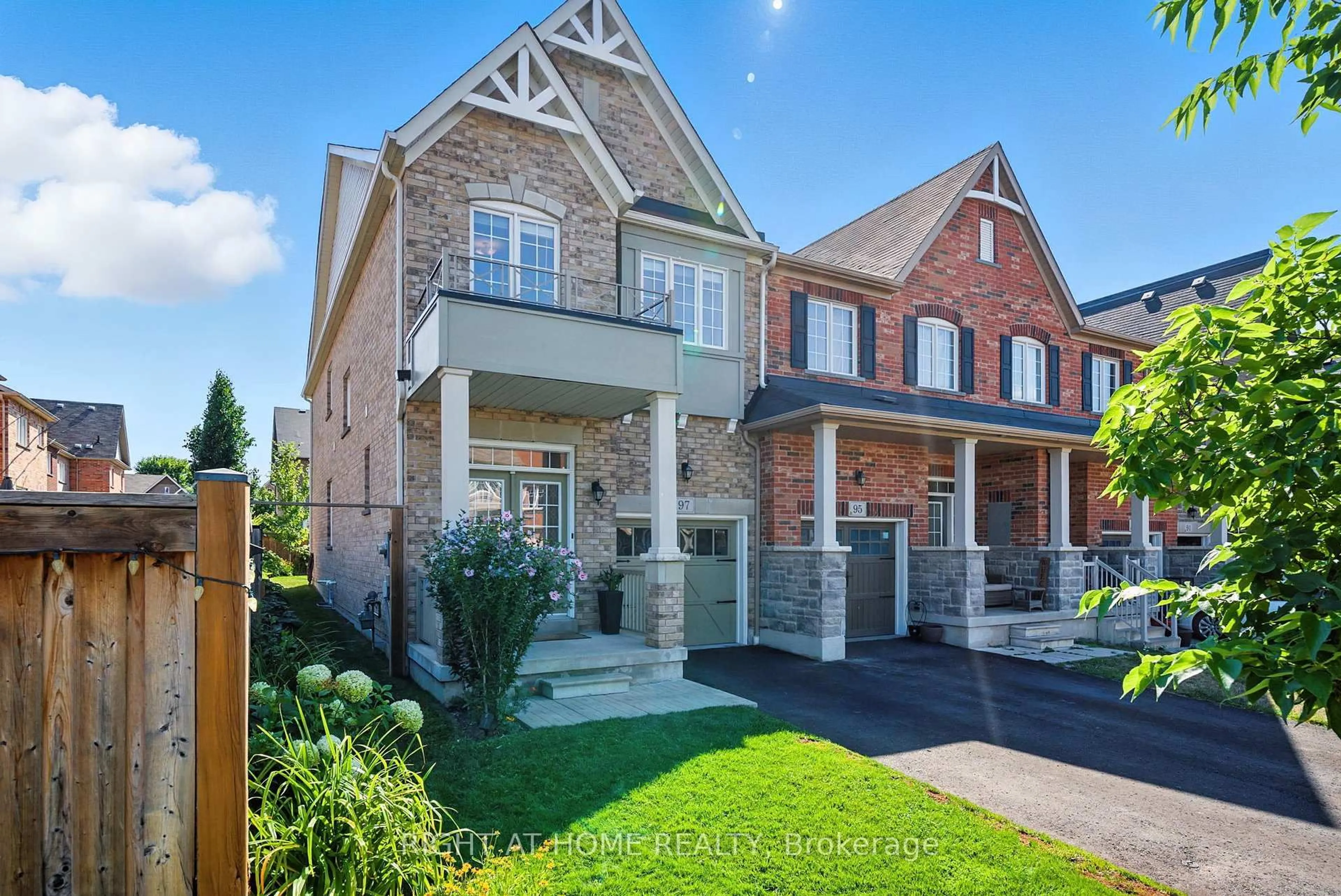 Home with brick exterior material, street for 97 Cathedral Dr, Whitby Ontario L1R 0N7