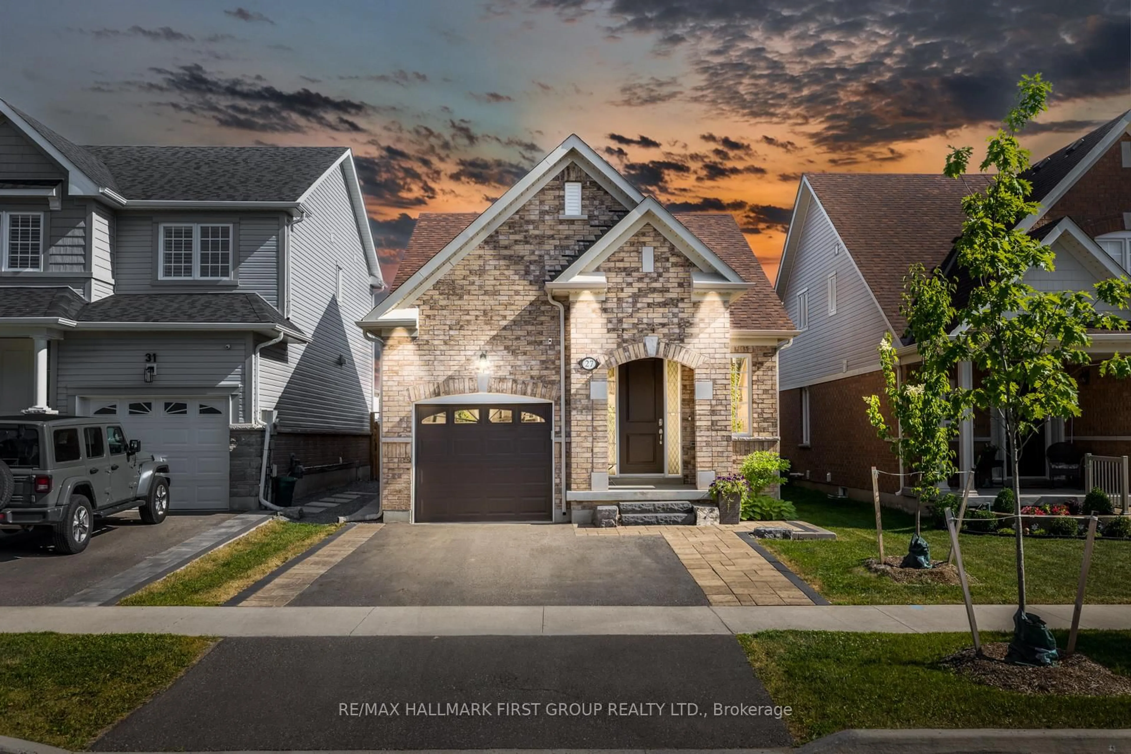 Home with brick exterior material, street for 27 Louis Way, Scugog Ontario L9L 0B1