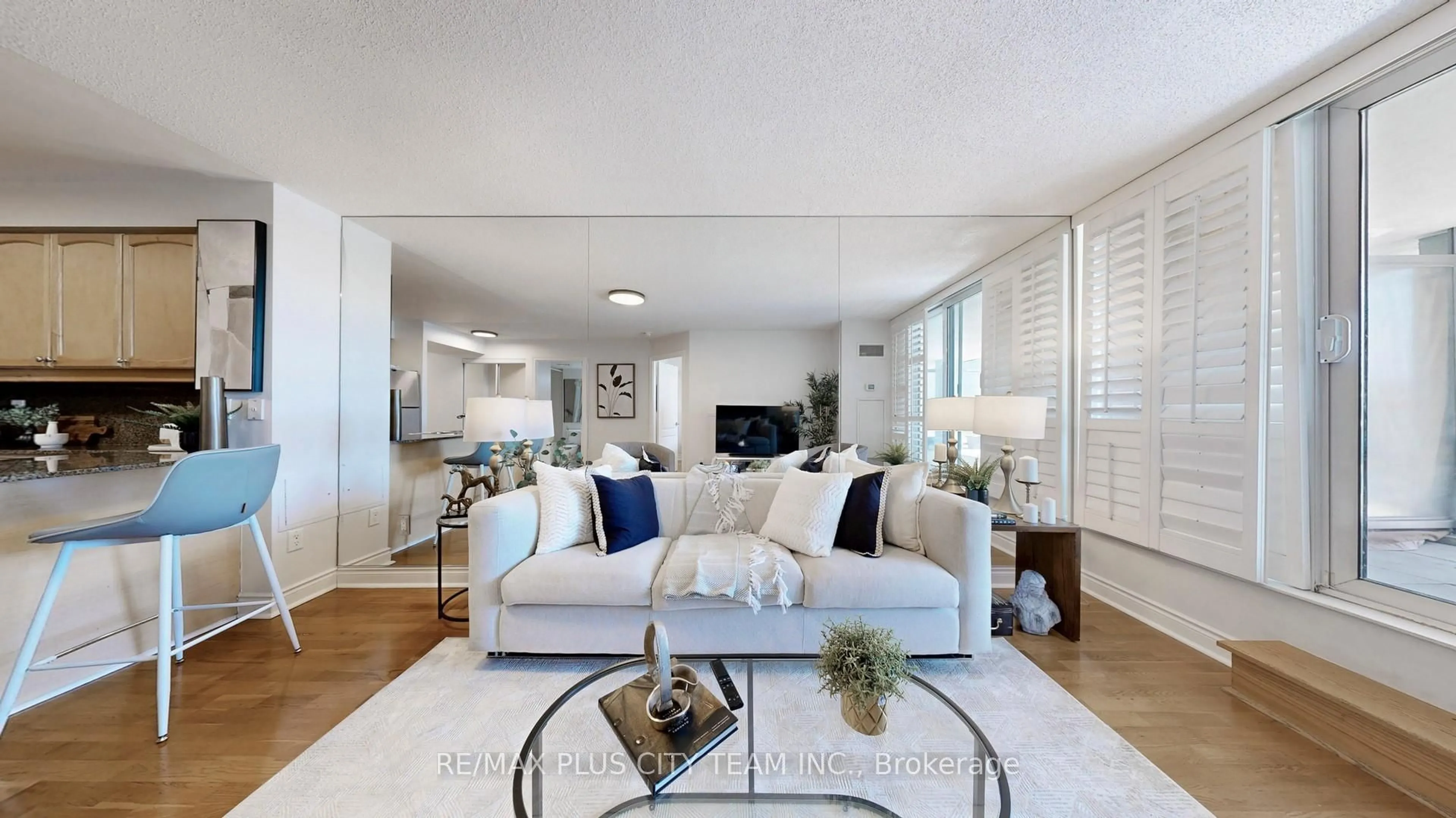 Living room with furniture, unknown for 50 Brian Harrison Way #310, Toronto Ontario M1P 5J4