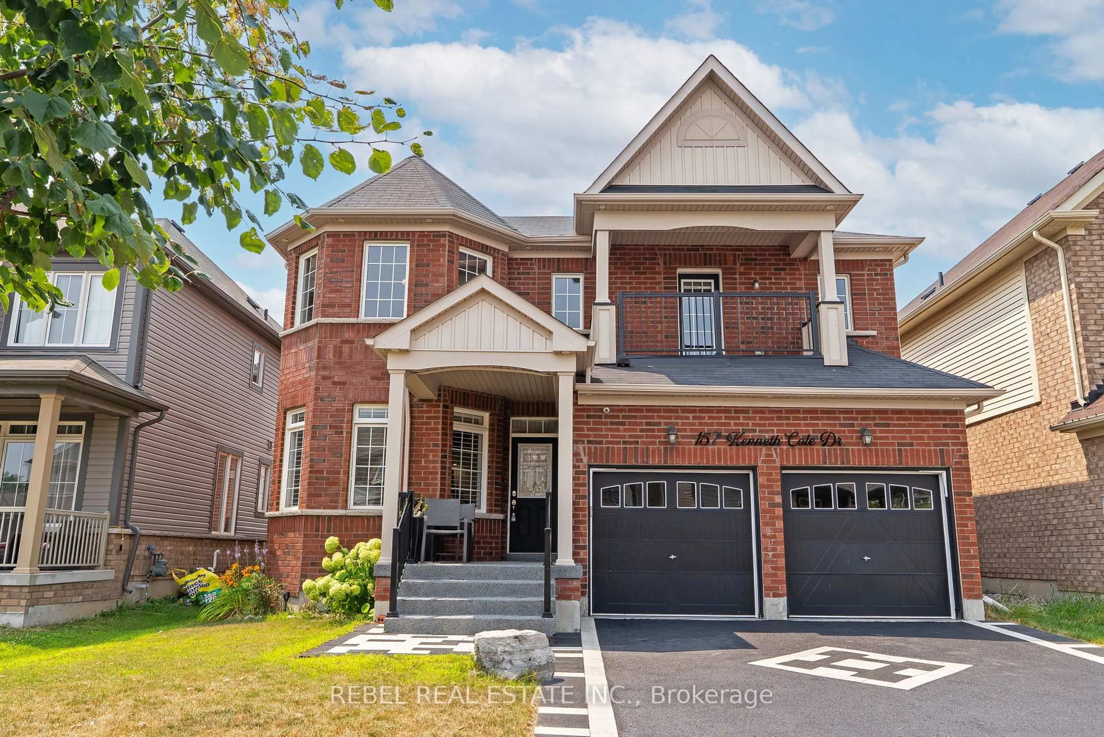 Home with brick exterior material, street for 157 Kenneth Cole Dr, Clarington Ontario L1C 0S8