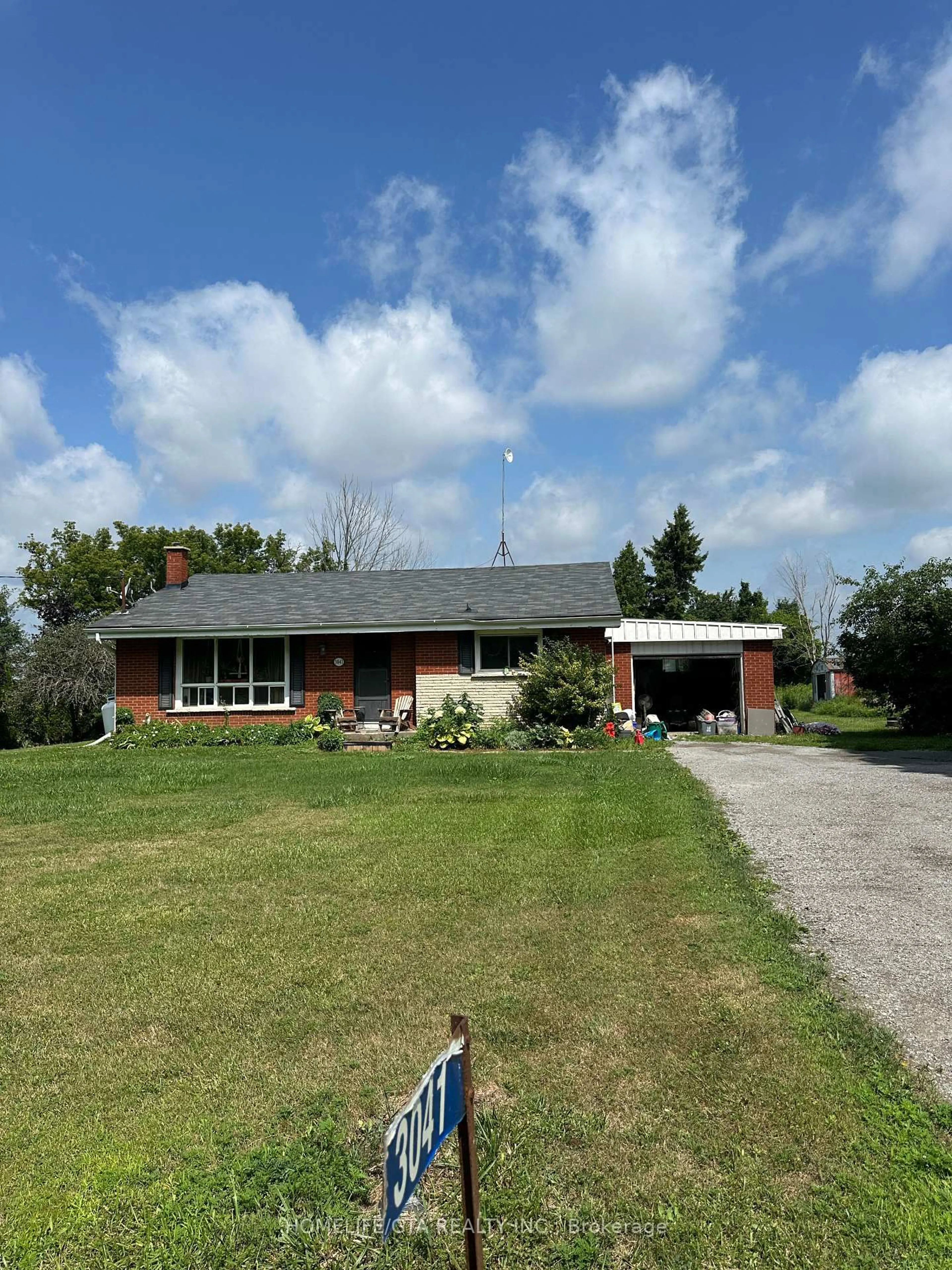 A pic from outside/outdoor area/front of a property/back of a property/a pic from drone, street for 3041 Hwy 7A, Scugog Ontario L0B 1B0