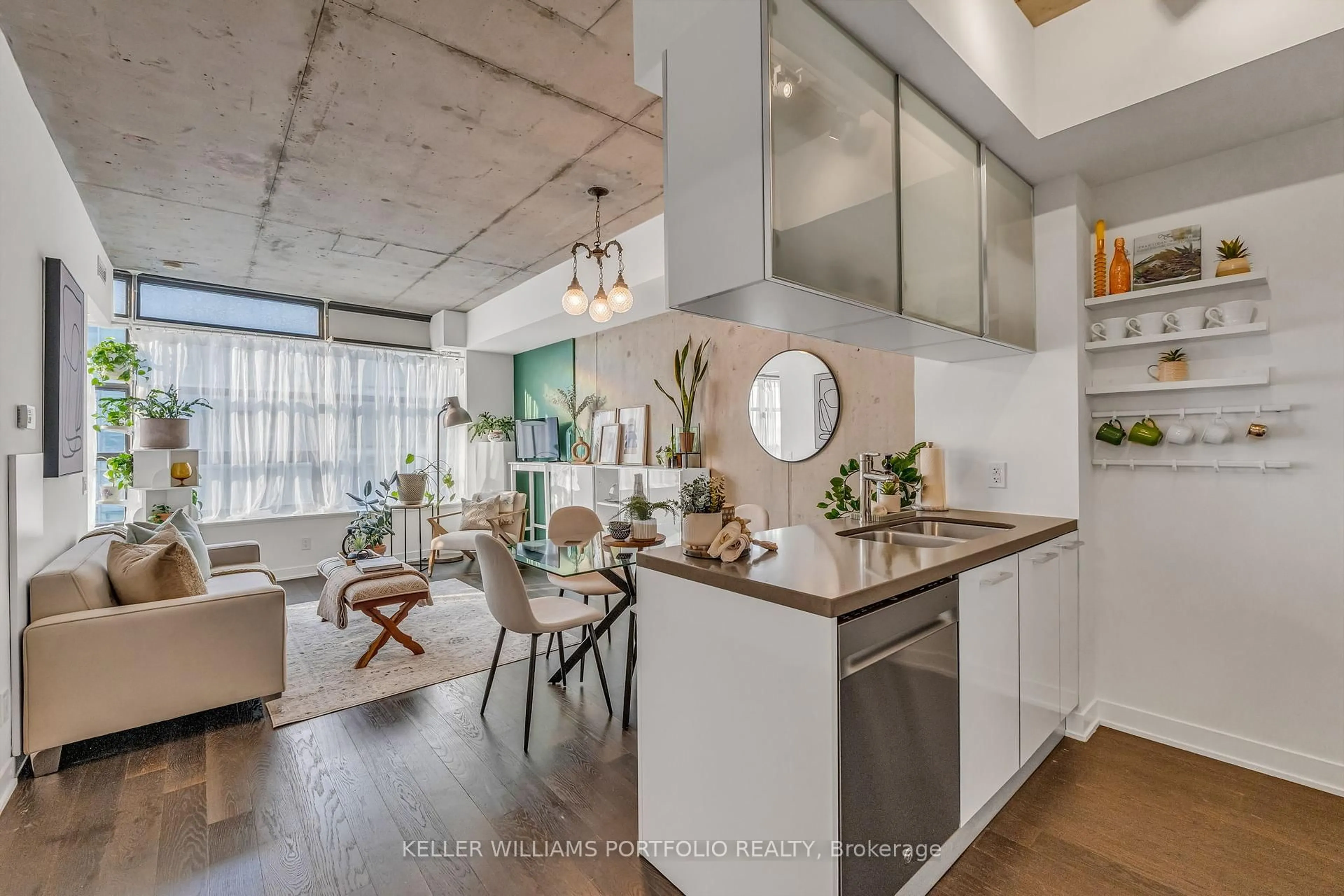 Open concept kitchen, unknown for 1201 Dundas St #706, Toronto Ontario M4M 1S2