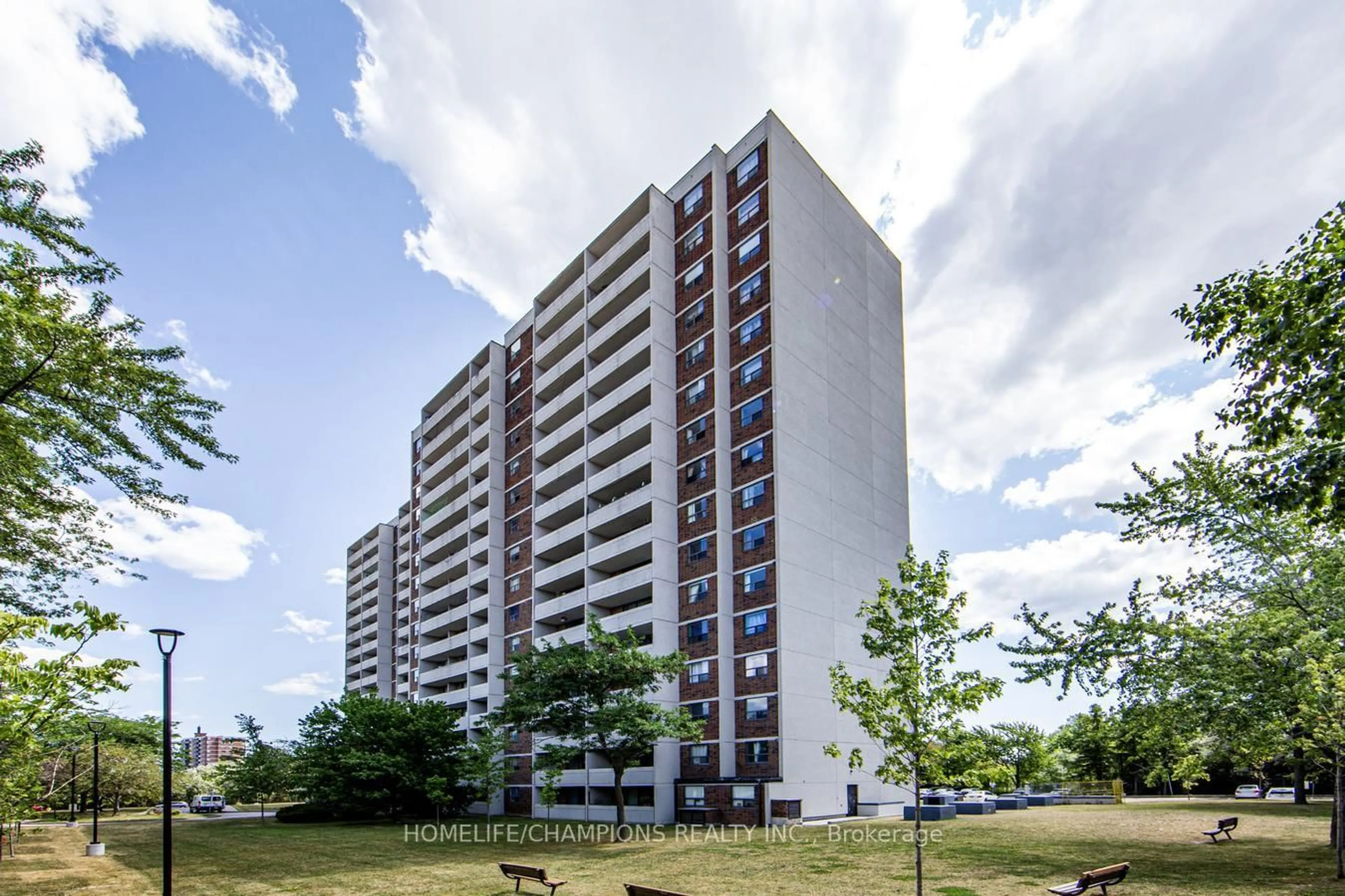 A pic from outside/outdoor area/front of a property/back of a property/a pic from drone, building for 301 Prudential Dr #804, Toronto Ontario M1P 4V3