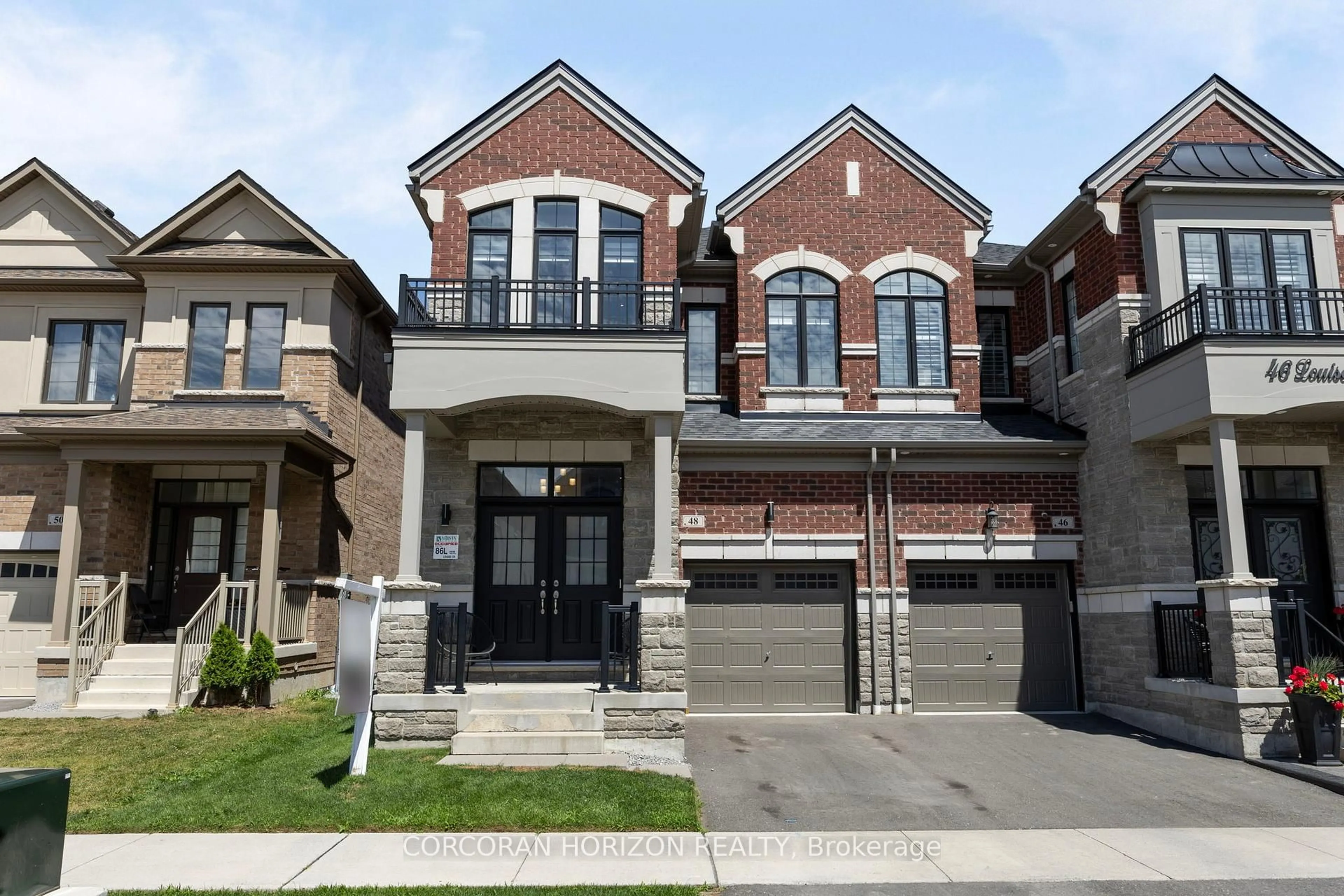 Home with brick exterior material, street for 48 Louise Cres, Whitby Ontario L1P 0J8