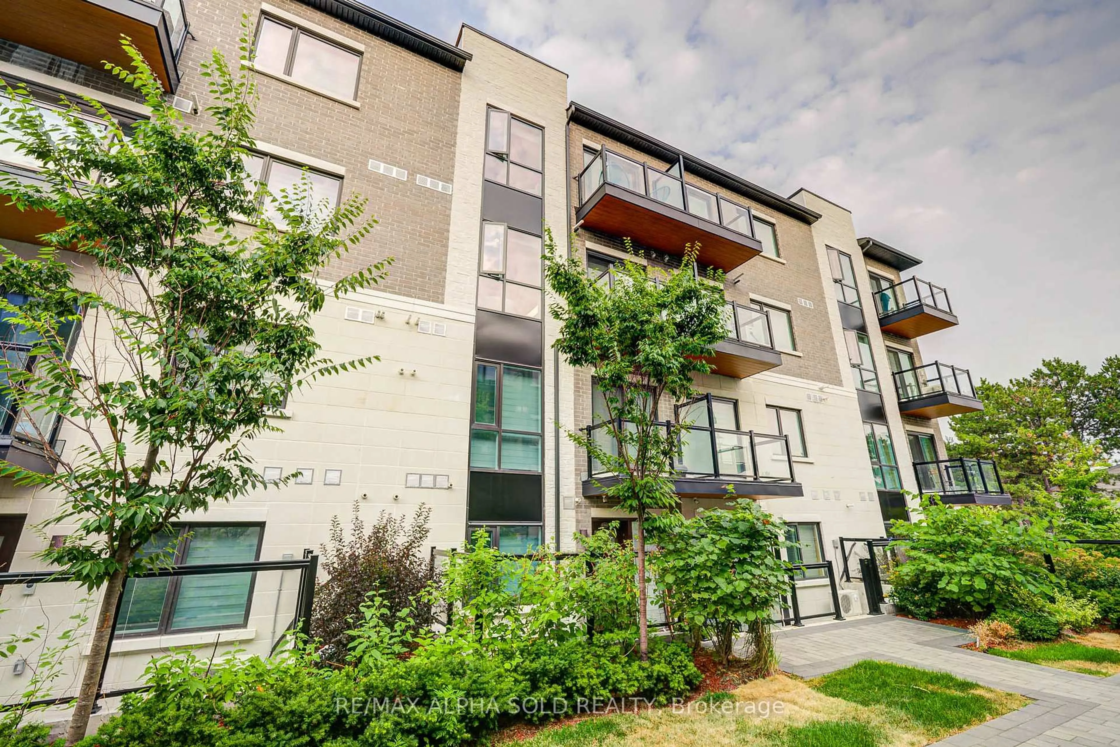 A pic from outside/outdoor area/front of a property/back of a property/a pic from drone, building for 60 Morecambe Gate #C303, Toronto Ontario M1W 2N6