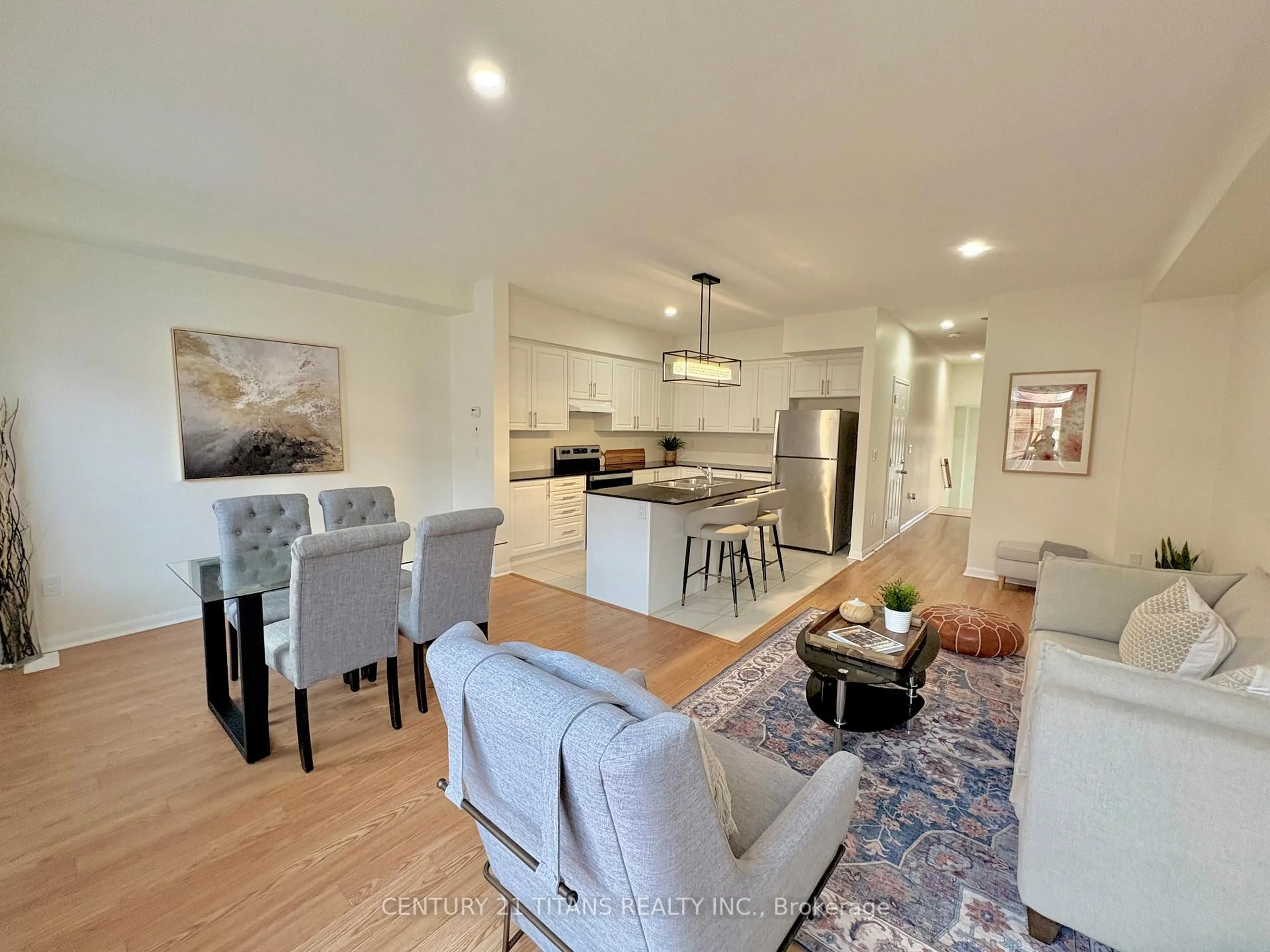 Open concept kitchen, wood/laminate floor for 2552 Winter Words Dr, Oshawa Ontario L1L 0S7