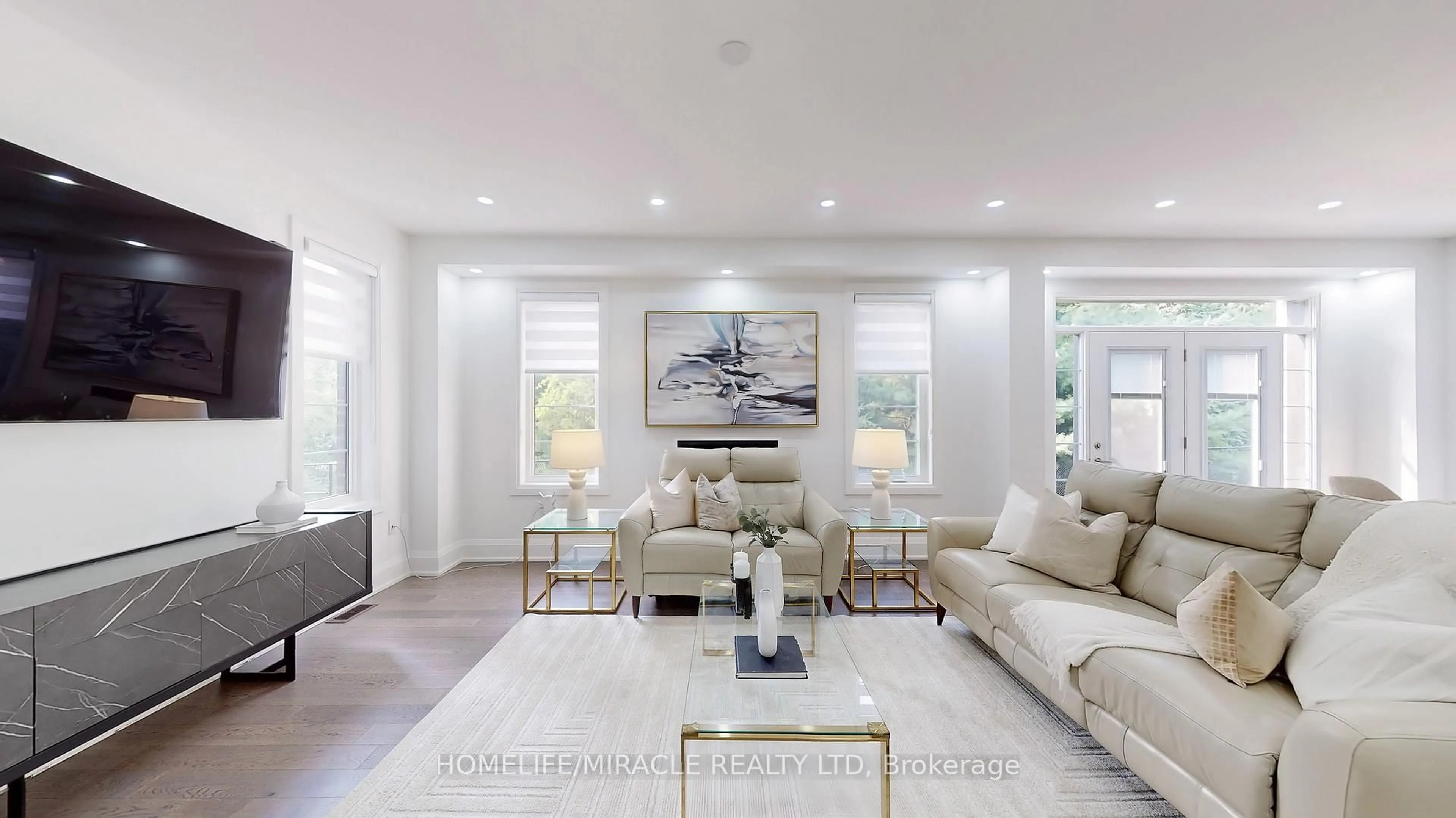 Living room with furniture, ceramic/tile floor for 2849 Foxden Sq, Pickering Ontario L1X 0N9