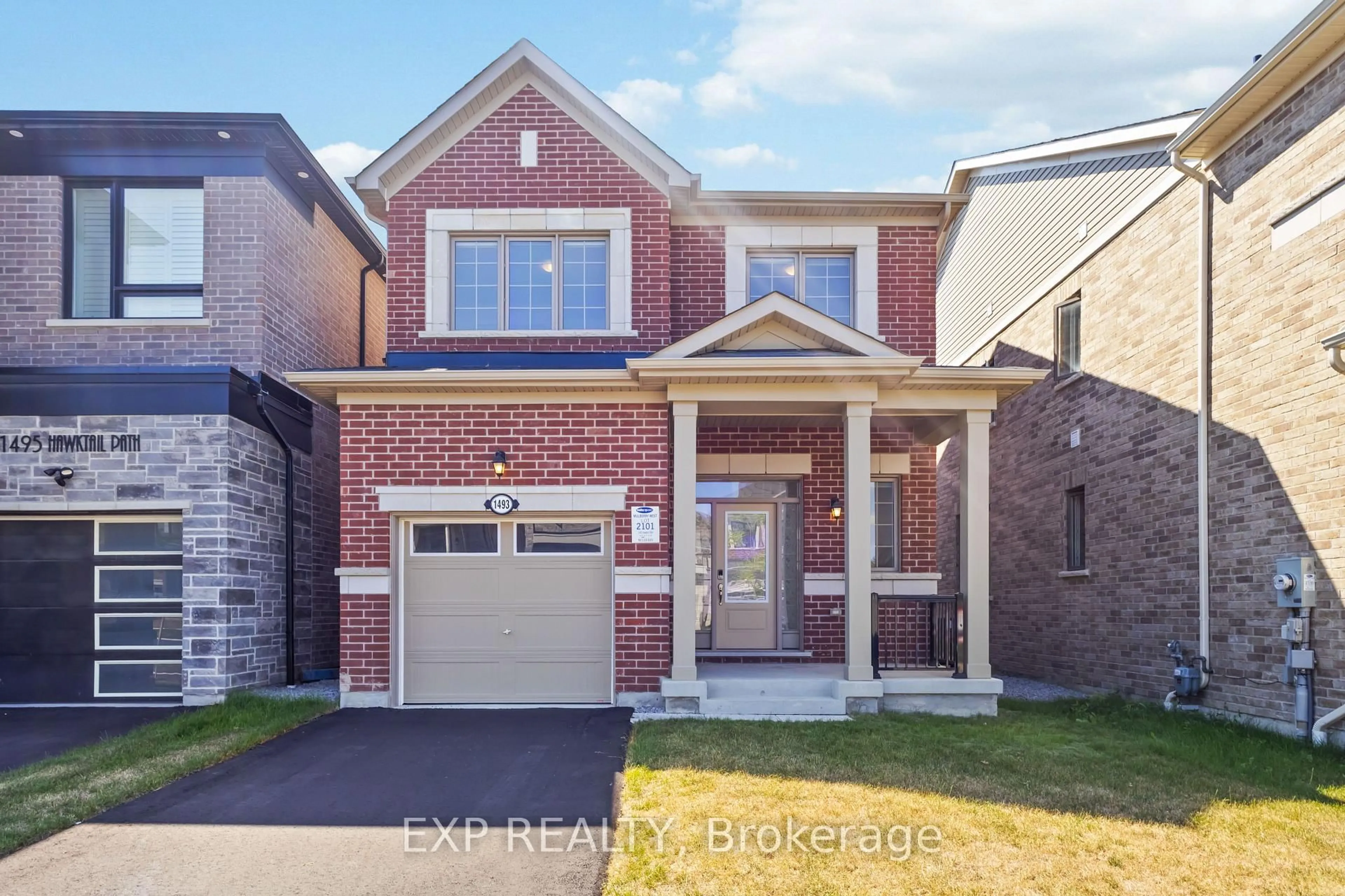 Home with brick exterior material, street for 1493 HAWKTAIL Path, Pickering Ontario L1X 0N9