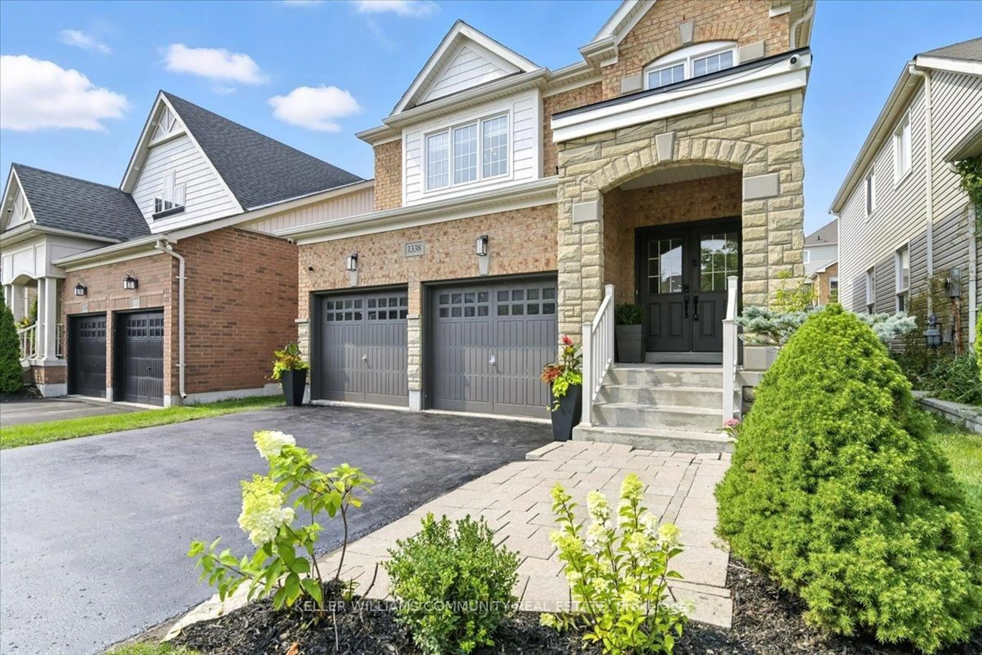Home with brick exterior material, street for 1338 Harlstone Cres, Oshawa Ontario L1K 0N5