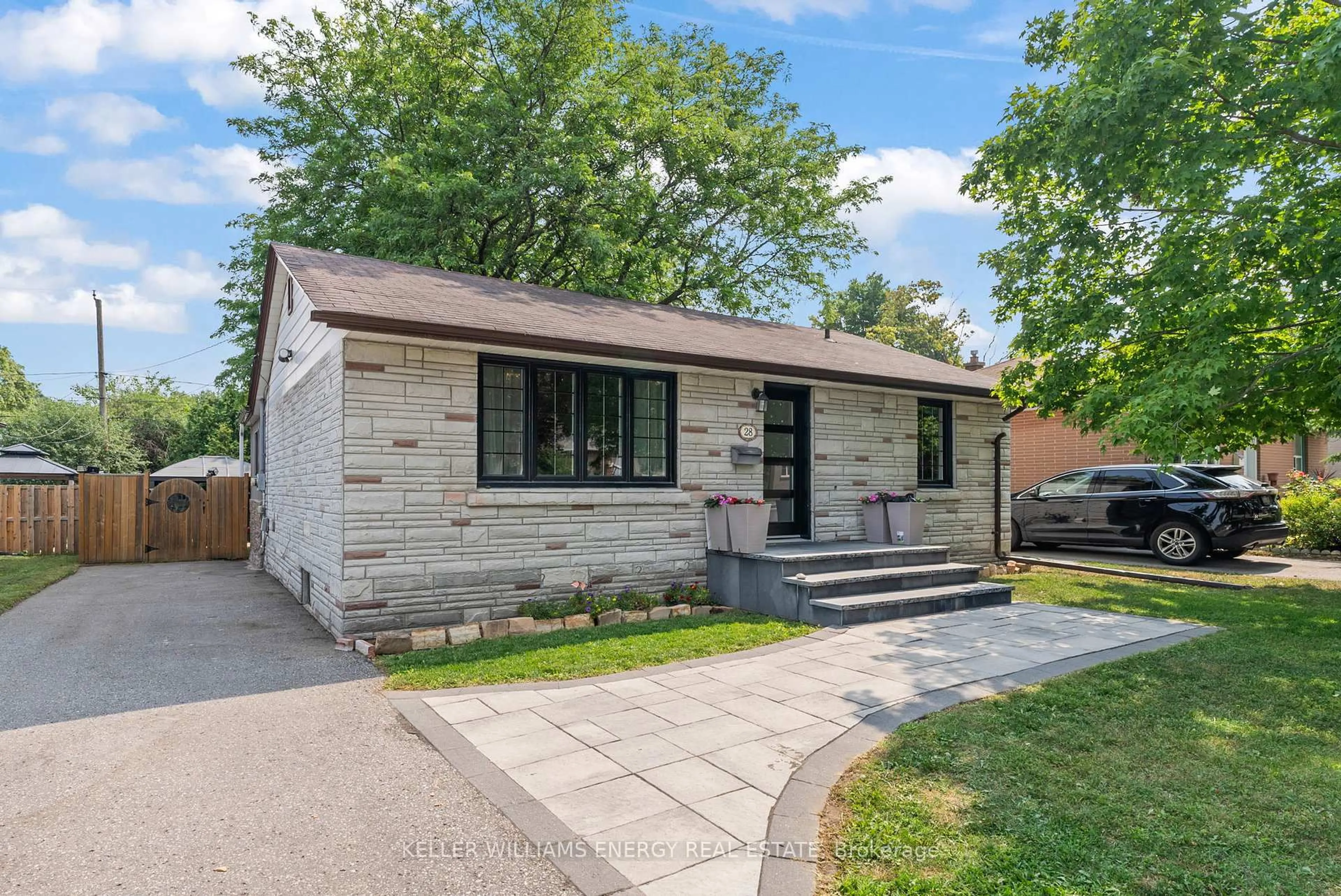Home with brick exterior material, street for 28 Admiral Rd, Ajax Ontario L1S 2N9